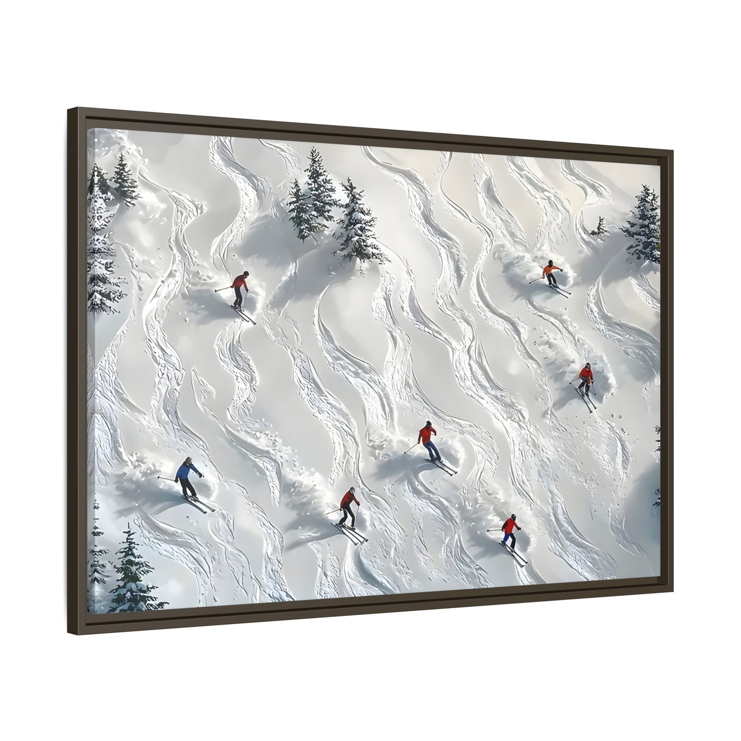 Abstract Large Skiing Sport Canvas Winter Skiers Wall Art Prints