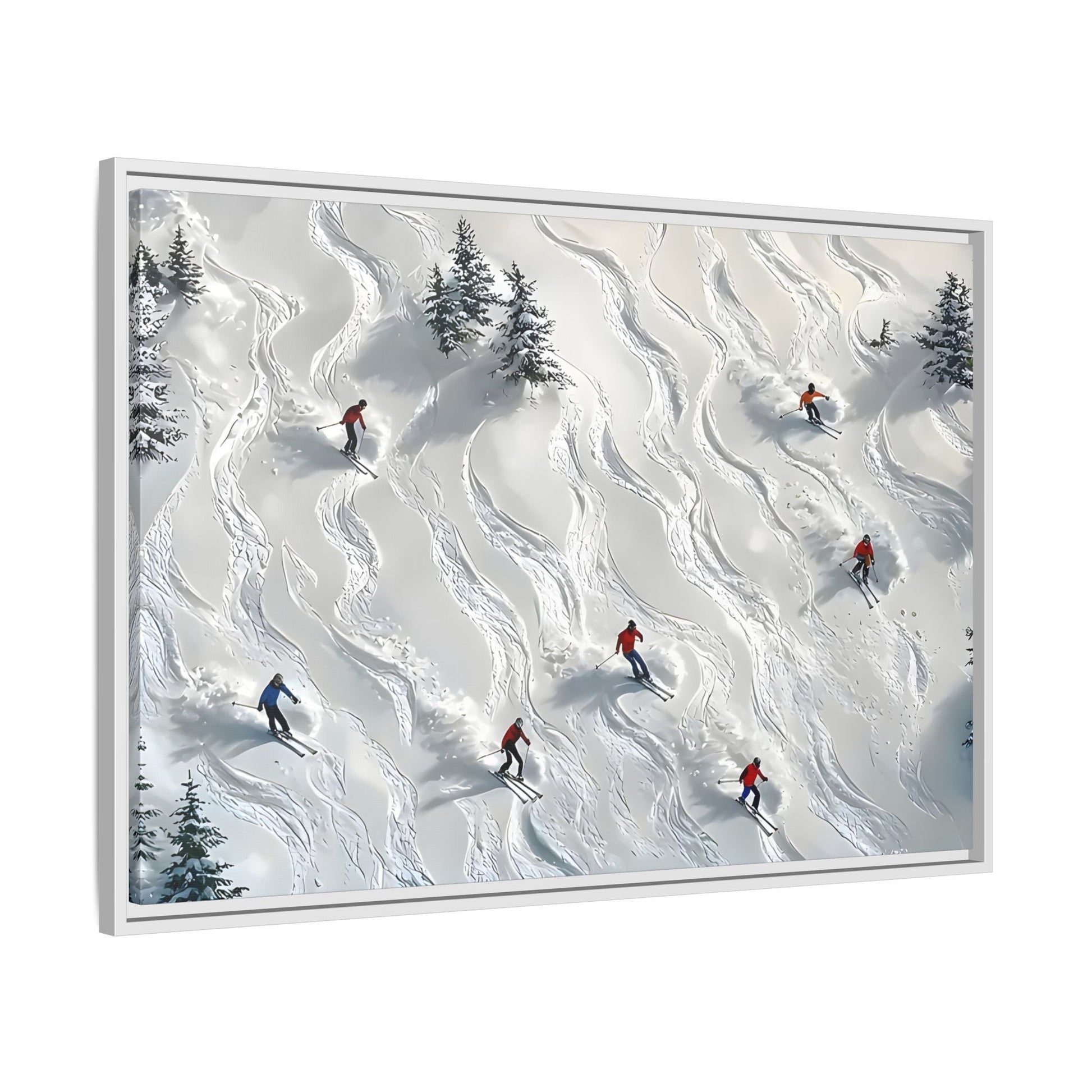 Abstract Large Skiing Sport Canvas Winter Skiers Wall Art Prints