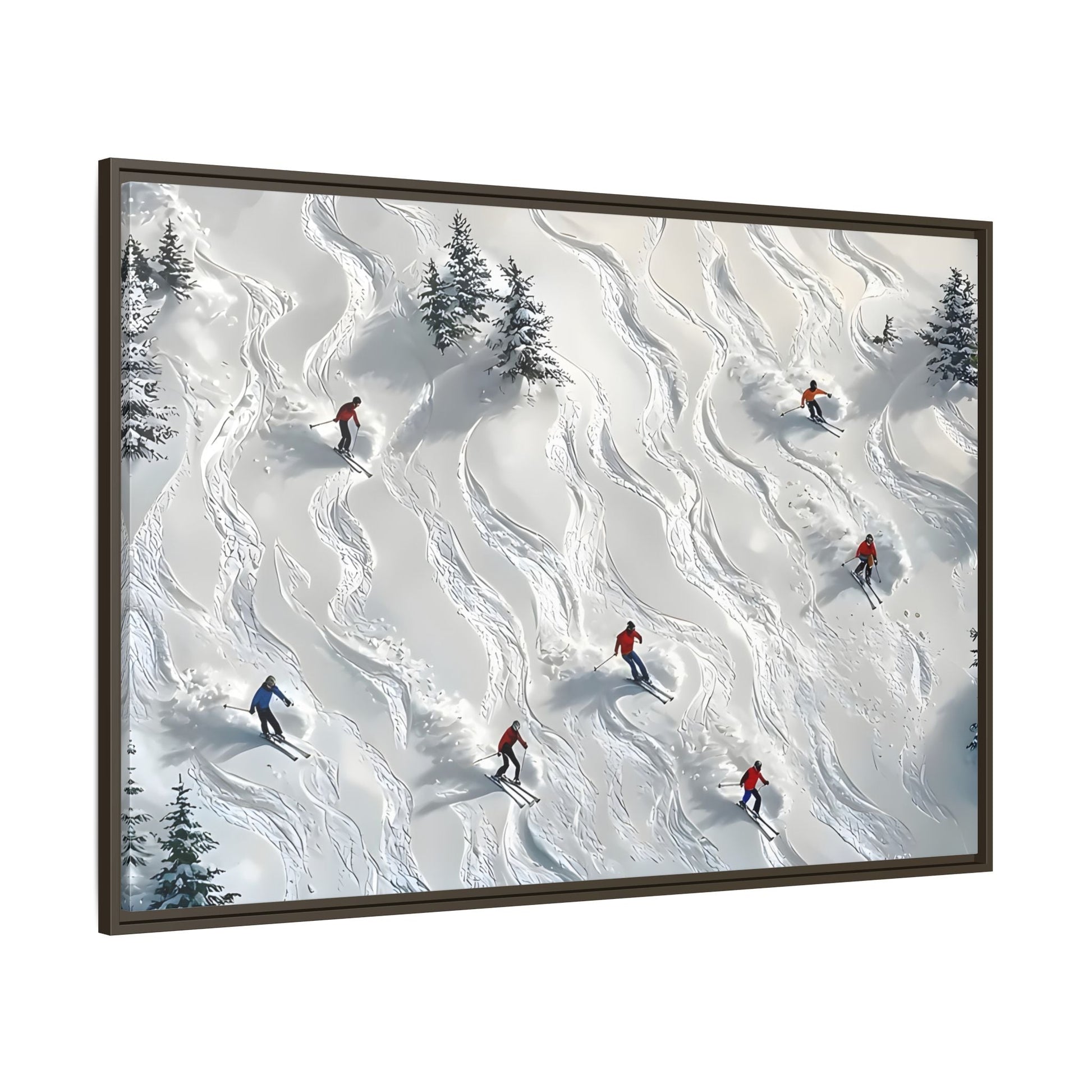 Abstract Large Skiing Sport Canvas Winter Skiers Wall Art Prints