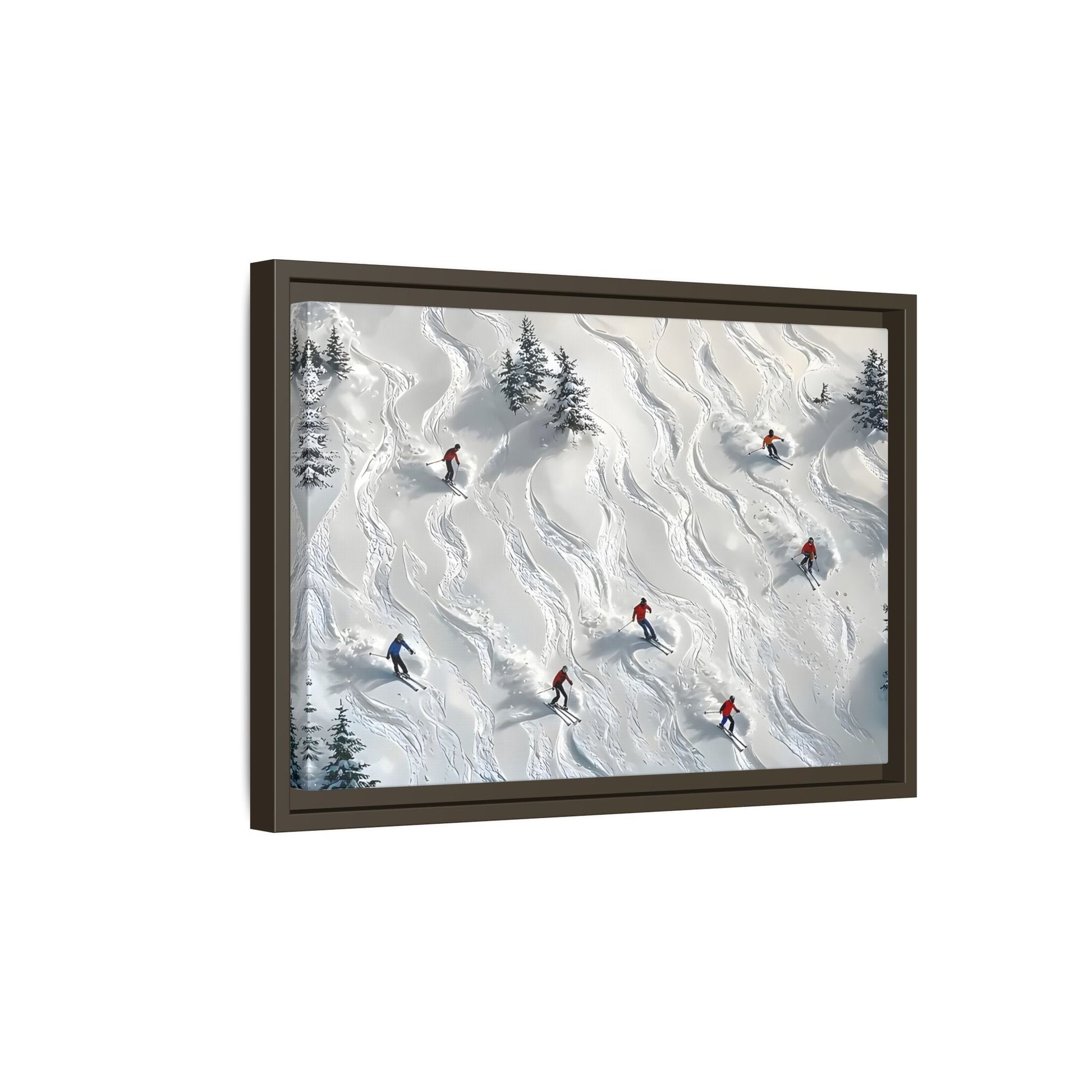Abstract Large Skiing Sport Canvas Winter Skiers Wall Art Prints