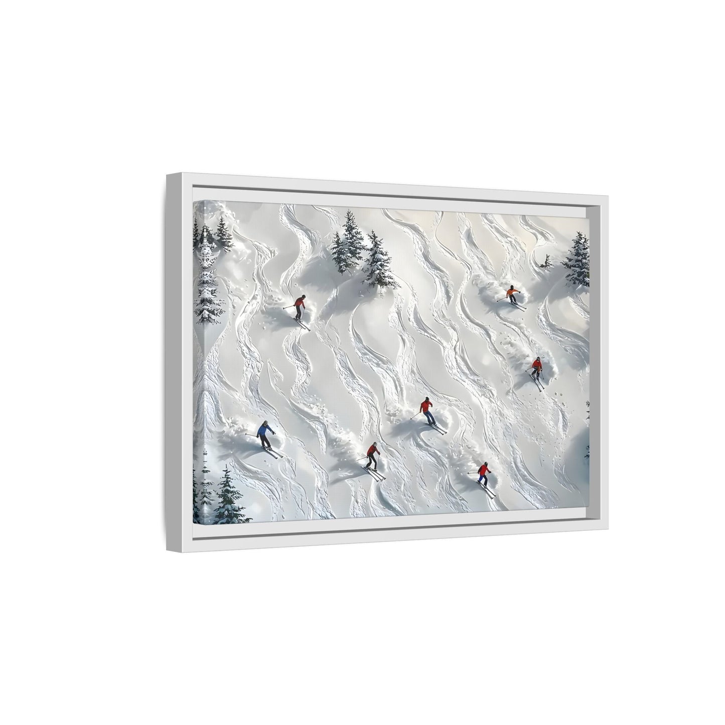 Abstract Large Skiing Sport Canvas Winter Skiers Wall Art Prints