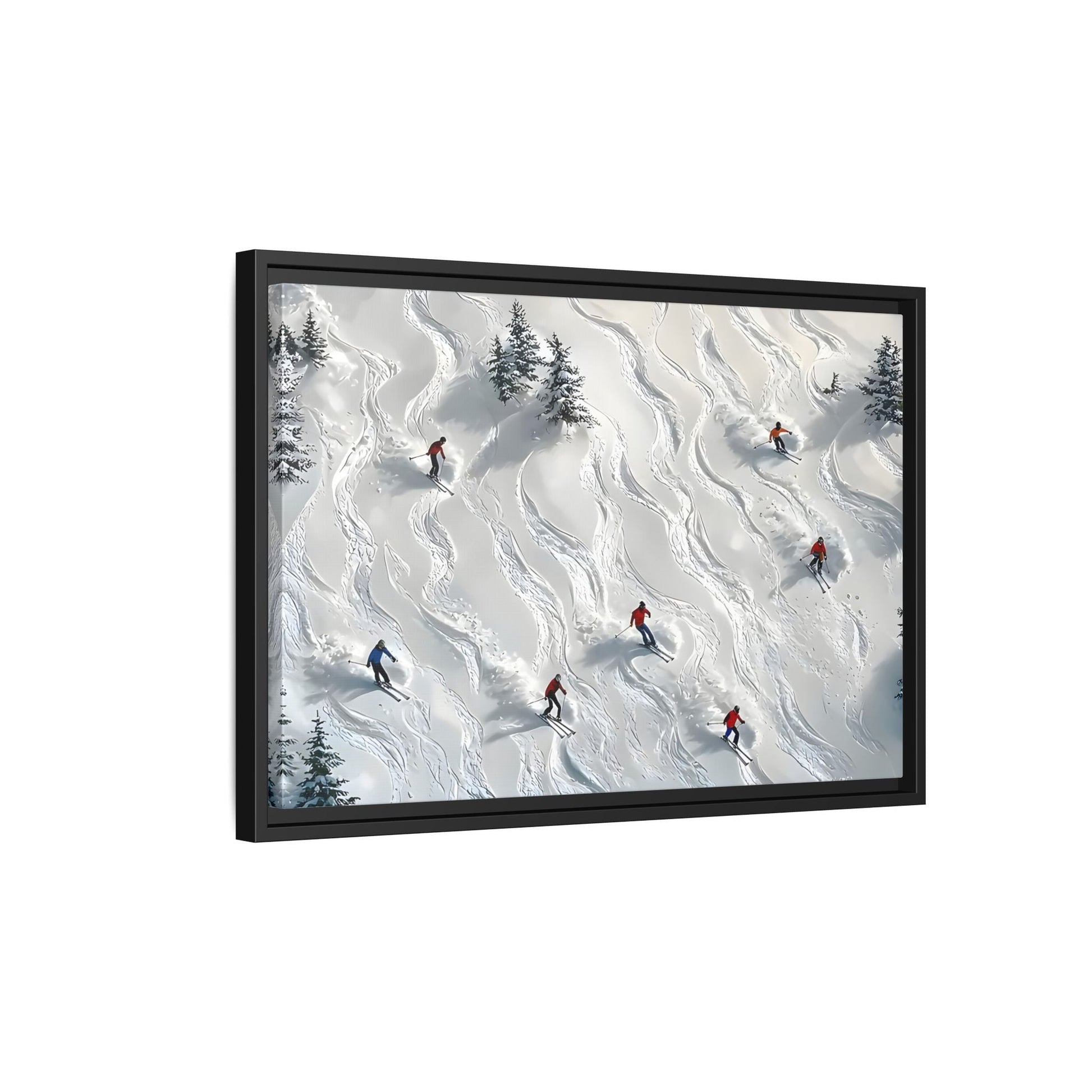 Abstract Large Skiing Sport Canvas Winter Skiers Wall Art Prints