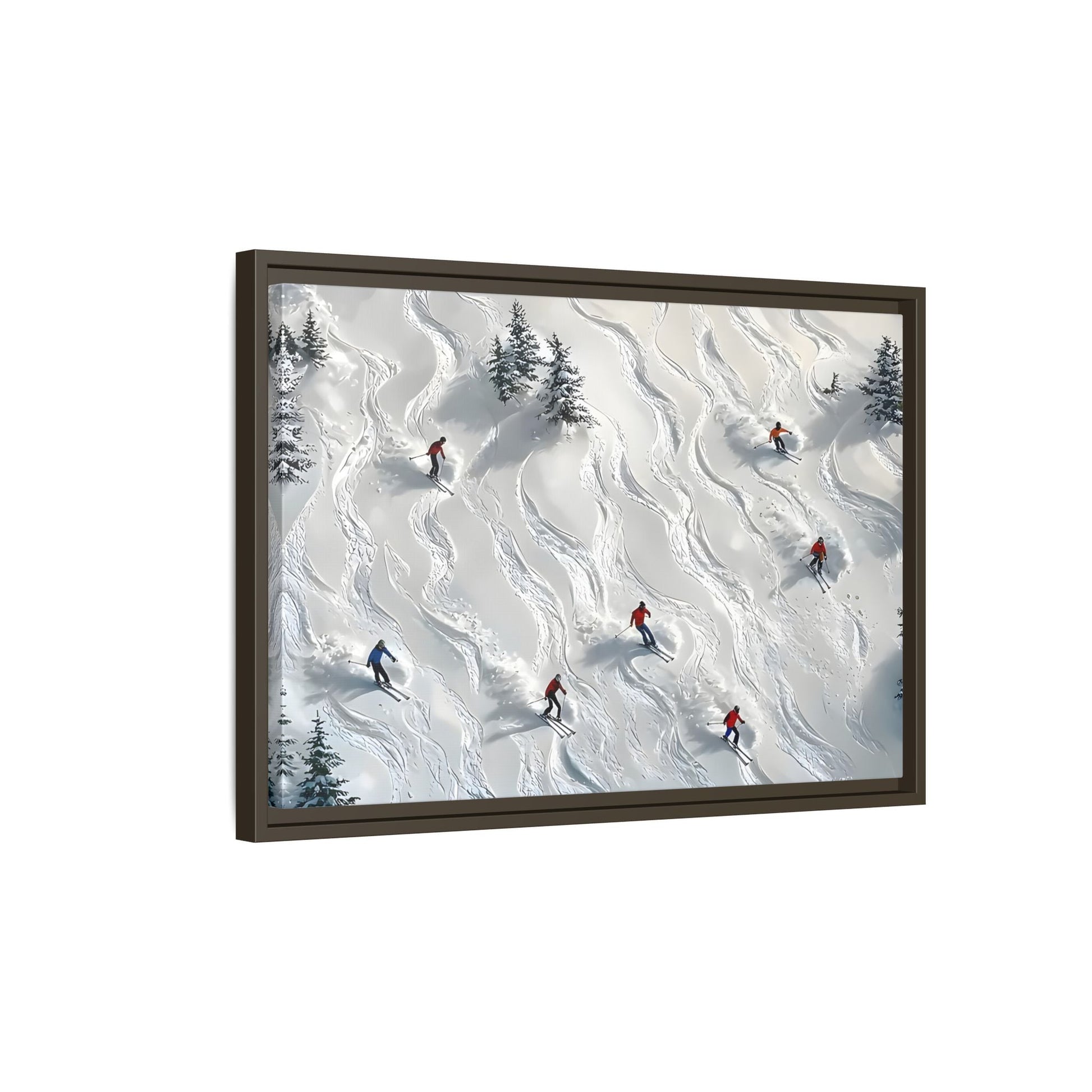 Abstract Large Skiing Sport Canvas Winter Skiers Wall Art Prints
