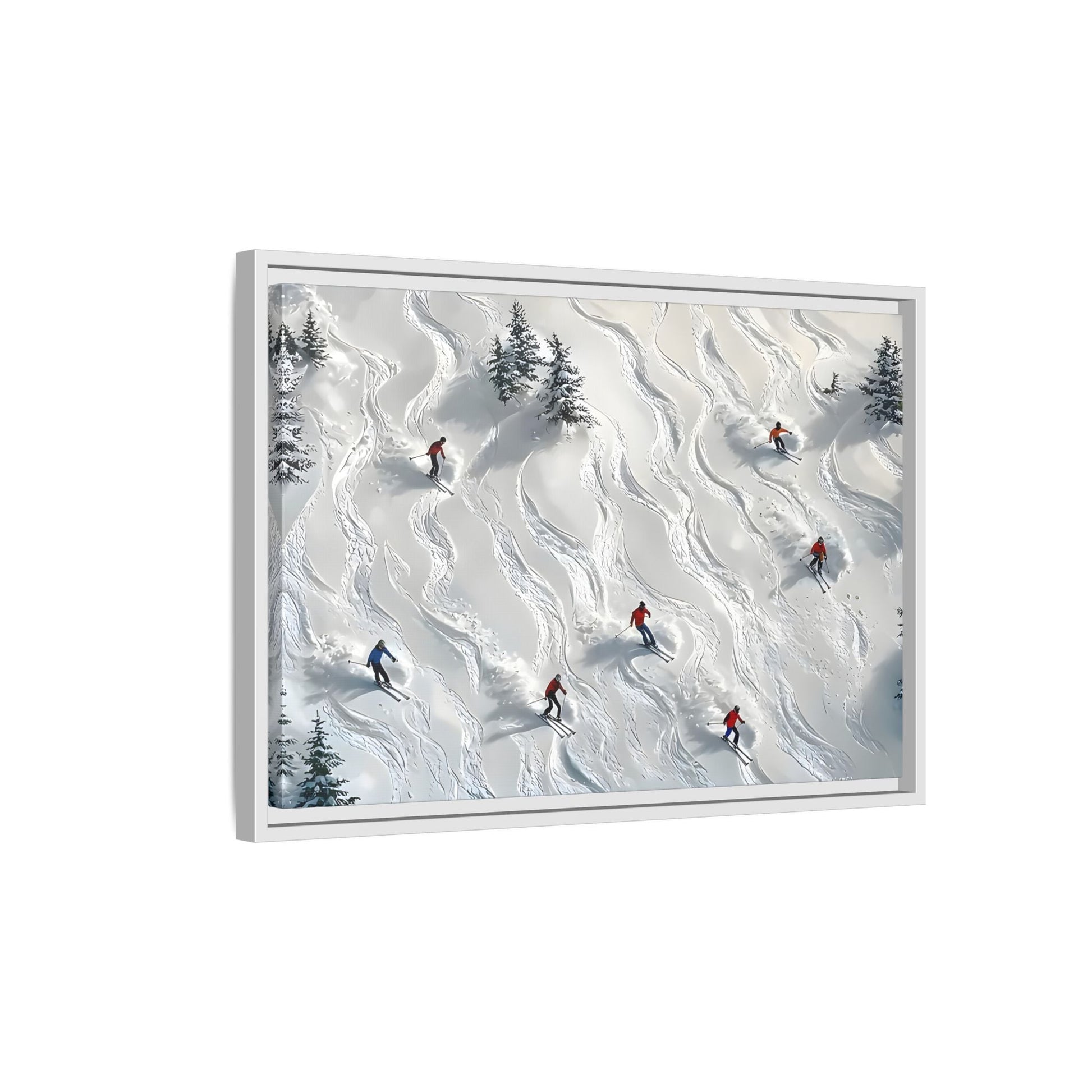 Abstract Large Skiing Sport Canvas Winter Skiers Wall Art Prints