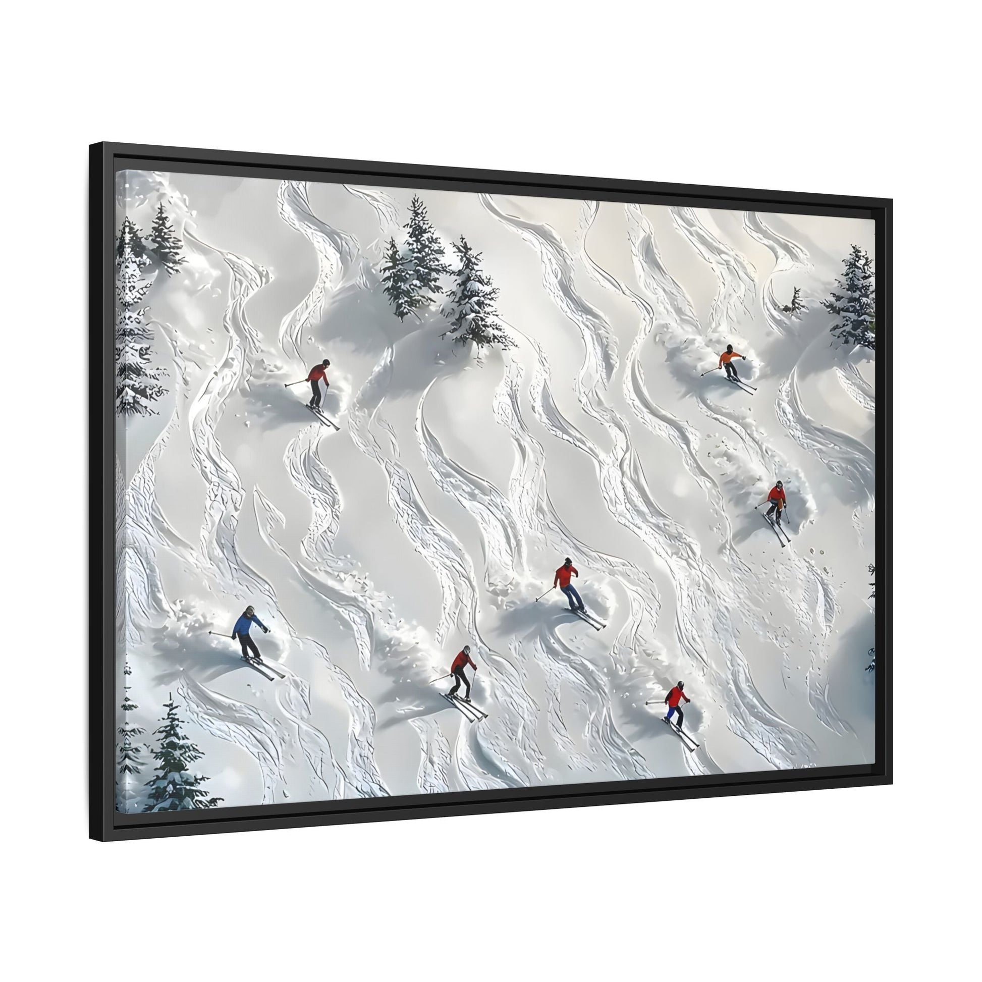 Abstract Large Skiing Sport Canvas Winter Skiers Wall Art Prints
