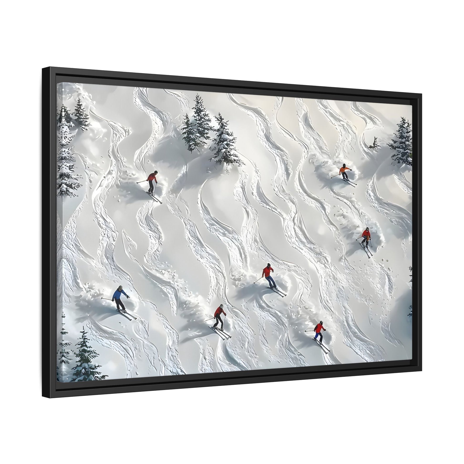 Abstract Large Skiing Sport Canvas Winter Skiers Wall Art Prints