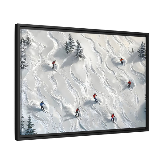 Abstract Large Skiing Sport Canvas Winter Skiers Wall Art Prints
