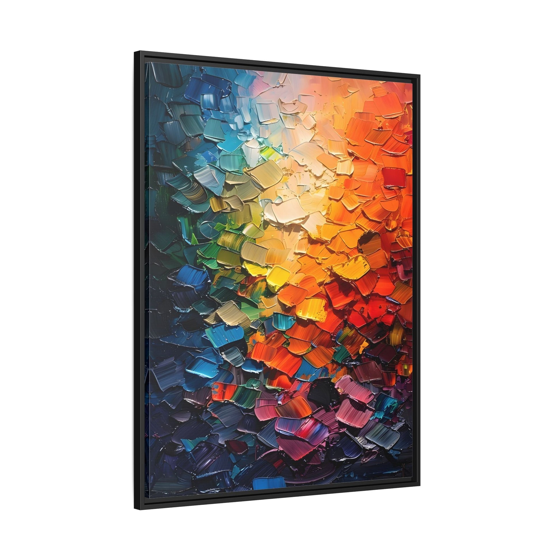Abstract Multicolor Canvas Palette Knife Wall Art Modern Prints