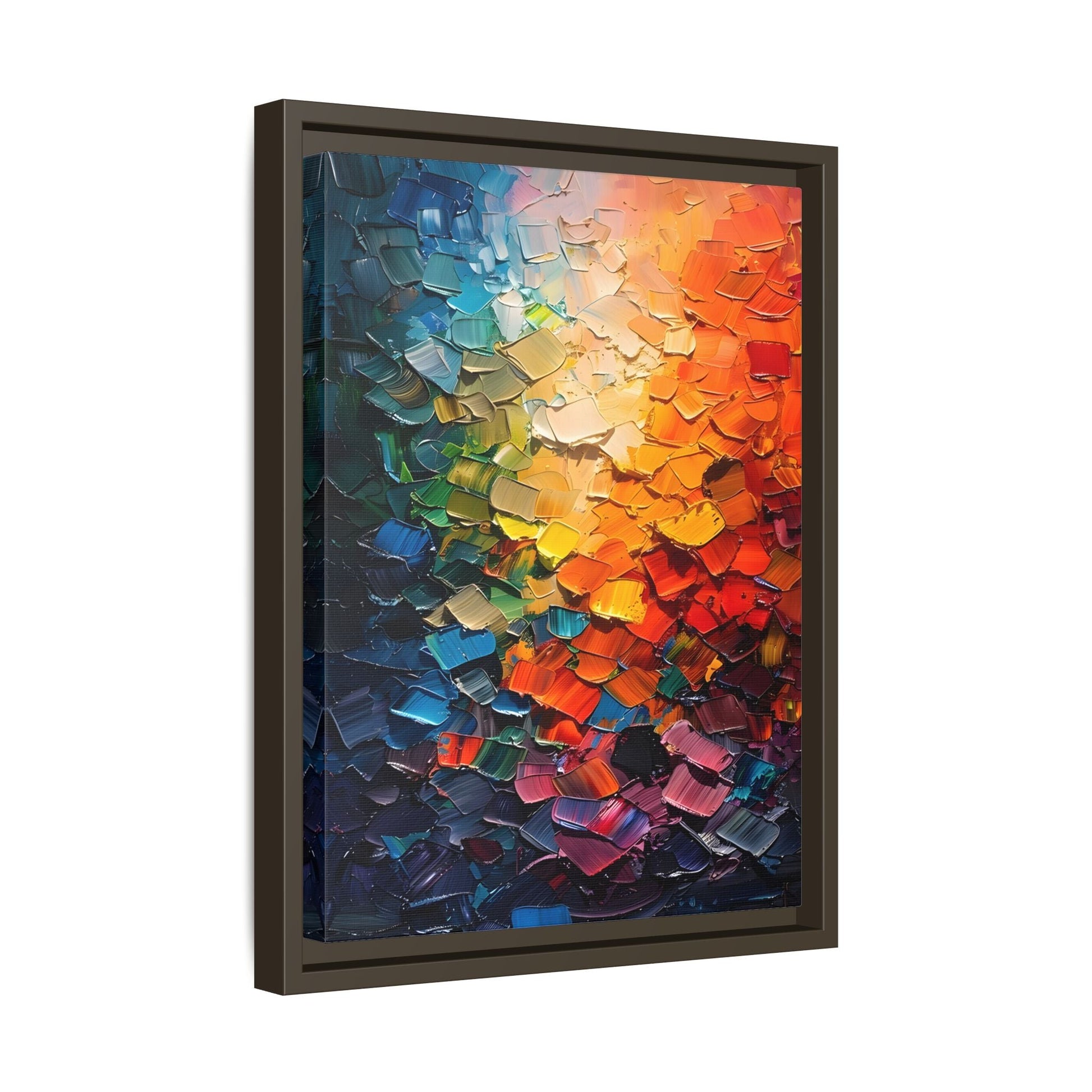 Abstract Multicolor Canvas Palette Knife Wall Art Modern Prints