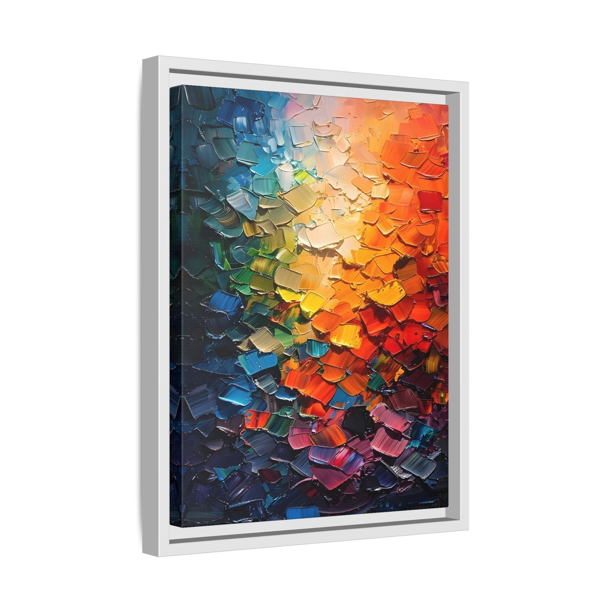 Abstract Multicolor Canvas Palette Knife Wall Art Modern Prints