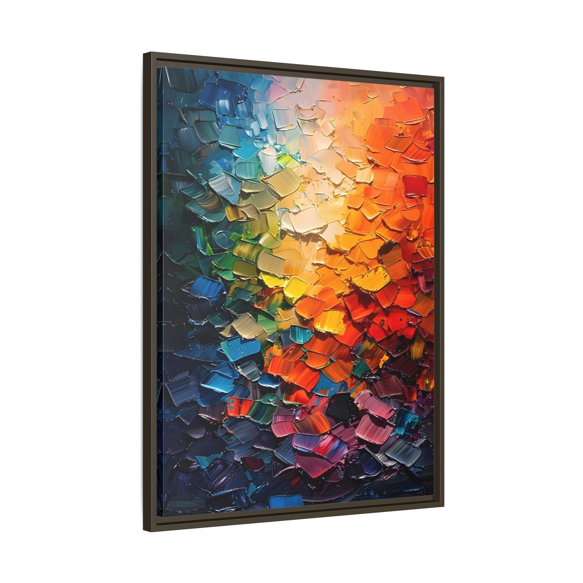 Abstract Multicolor Canvas Palette Knife Wall Art Modern Prints