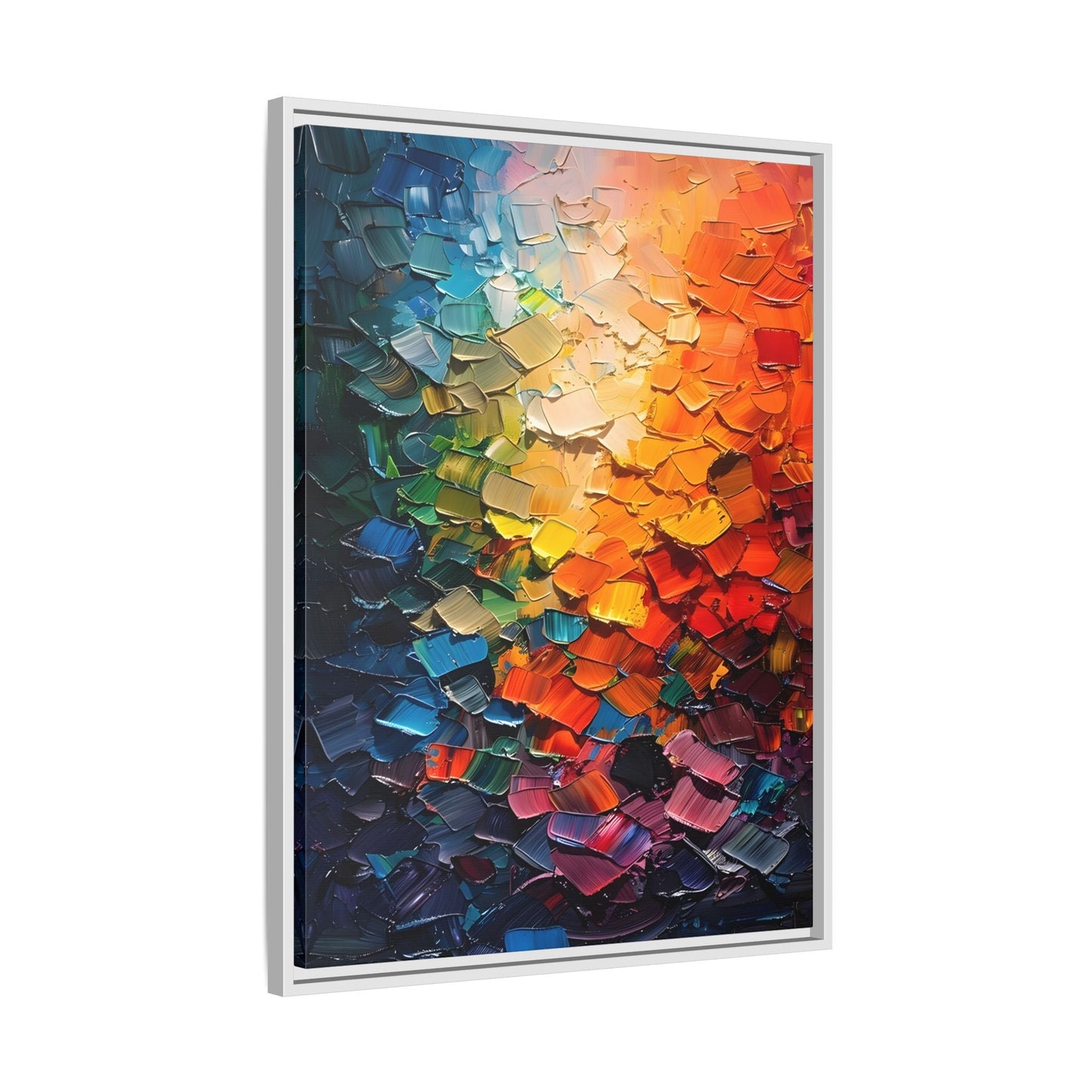 Abstract Multicolor Canvas Palette Knife Wall Art Modern Prints