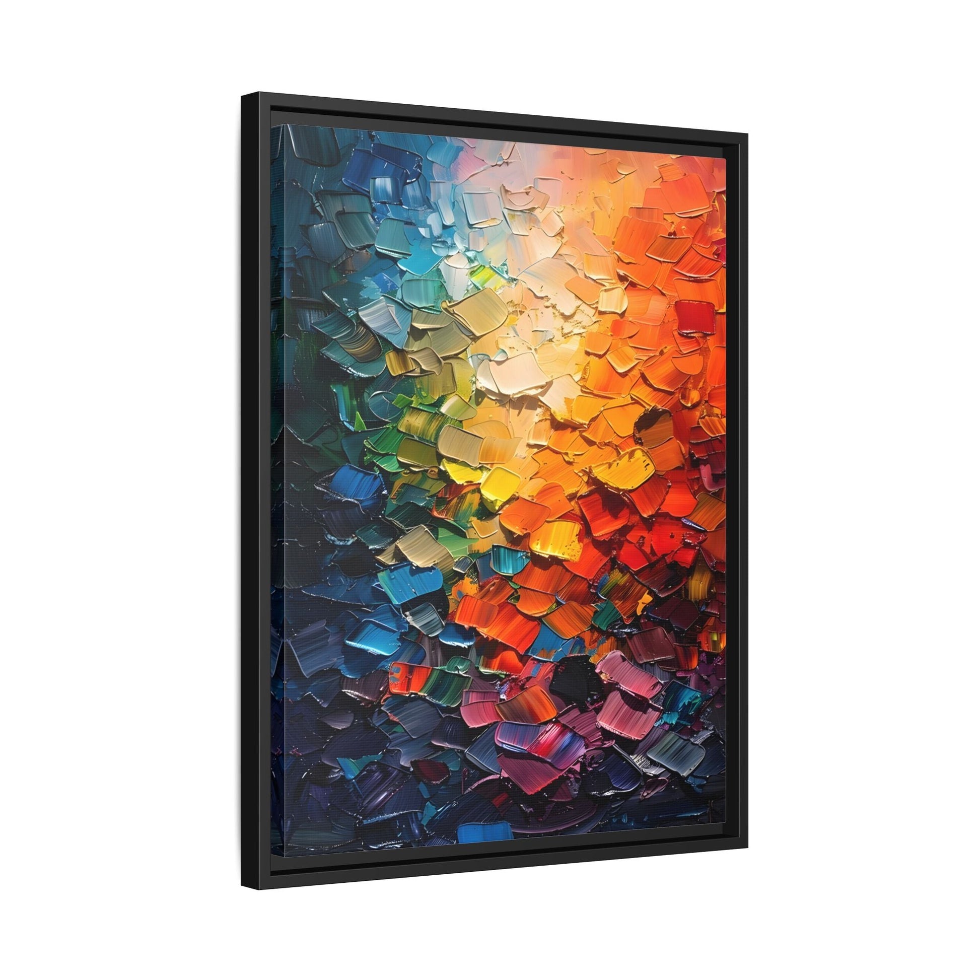 Abstract Multicolor Canvas Palette Knife Wall Art Modern Prints