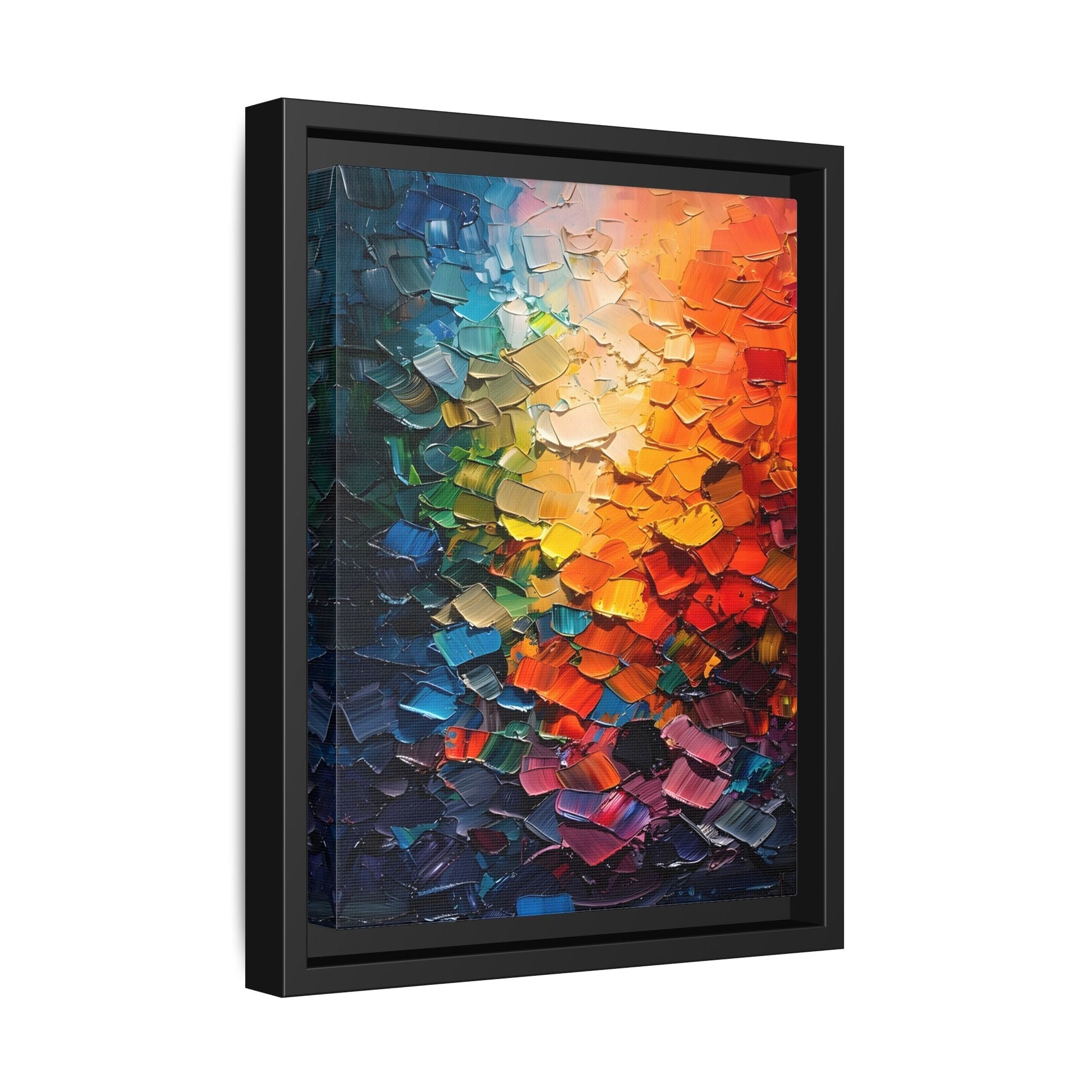 Abstract Multicolor Canvas Palette Knife Wall Art Modern Prints
