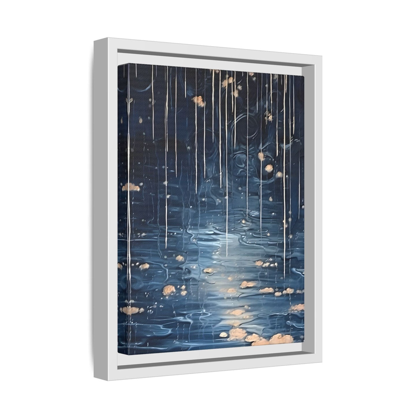 Abstract Rainy Night Canvas Wall Art - Minimalist Artwork Decor