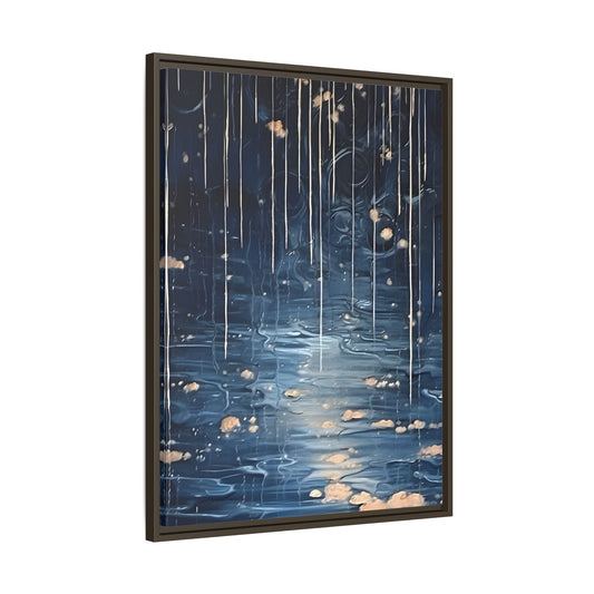 Abstract Rainy Night Canvas Wall Art - Minimalist Artwork Decor
