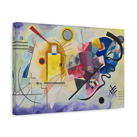 Abstract Wall Art Kandinsky Yellow Red Blue Canvas Print