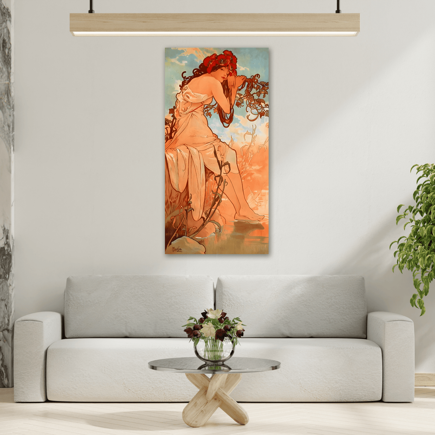 Alphonse Mucha Four Seasons Summer Canvas Classic Wall Art Print