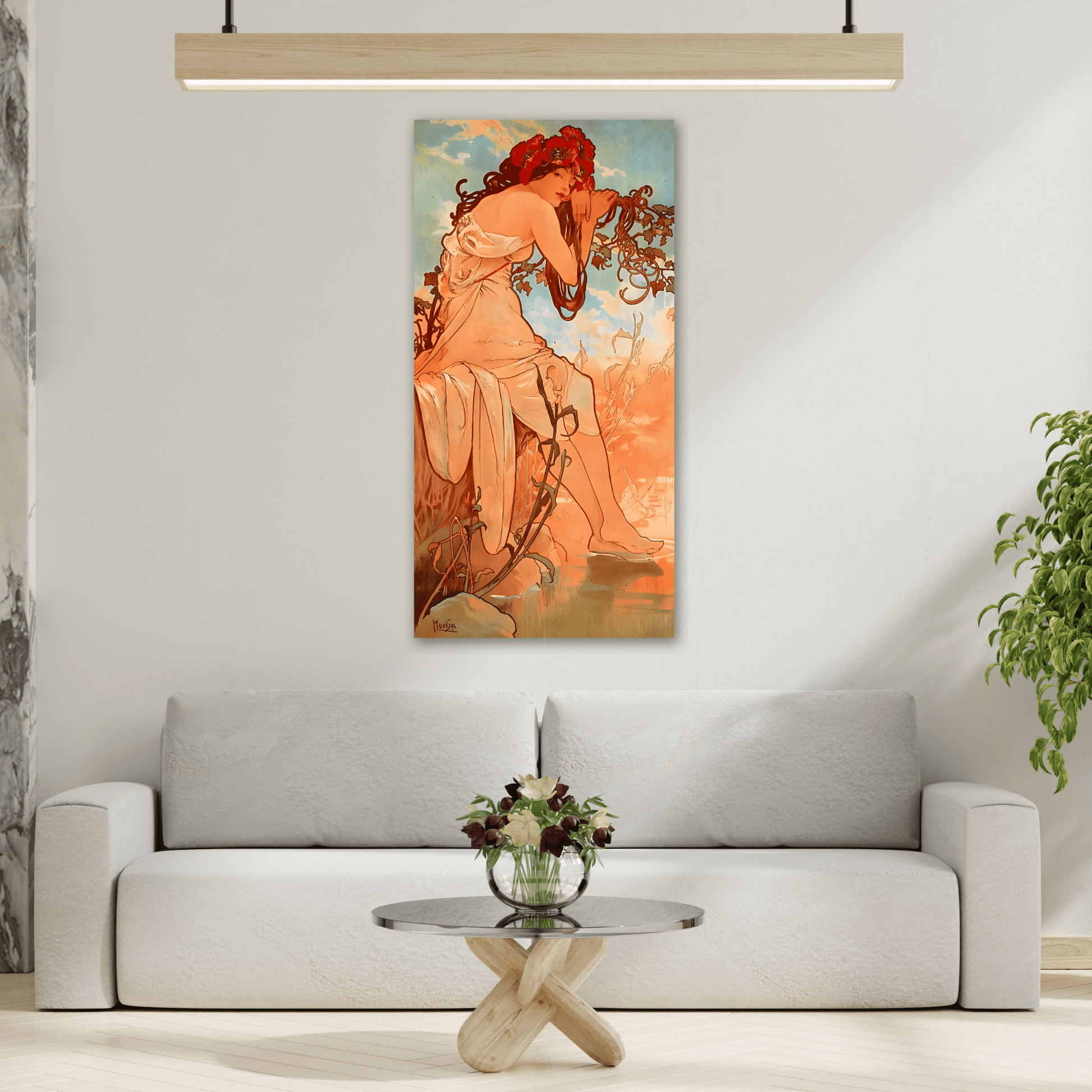 Alphonse Mucha Four Seasons Summer Canvas Classic Wall Art Print