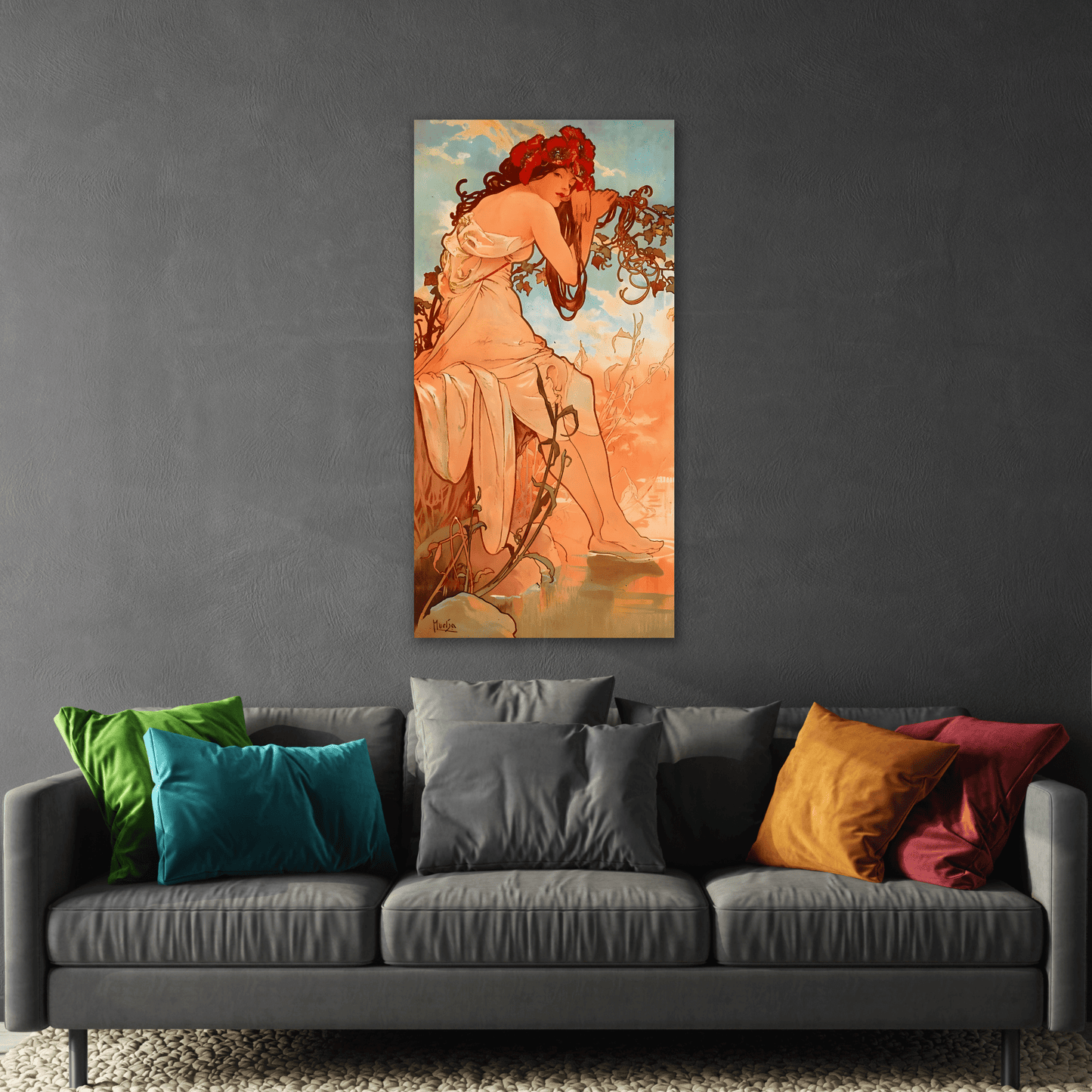 Alphonse Mucha Four Seasons Summer Canvas Classic Wall Art Print