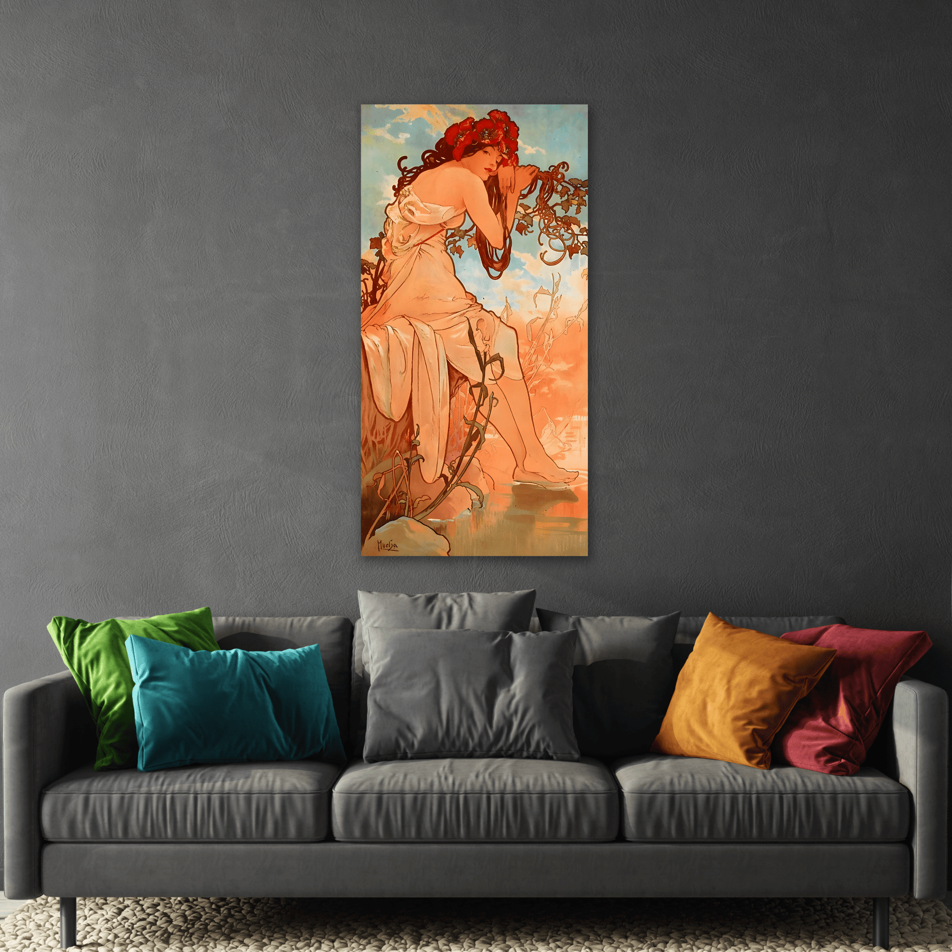 Alphonse Mucha Four Seasons Summer Canvas Classic Wall Art Print