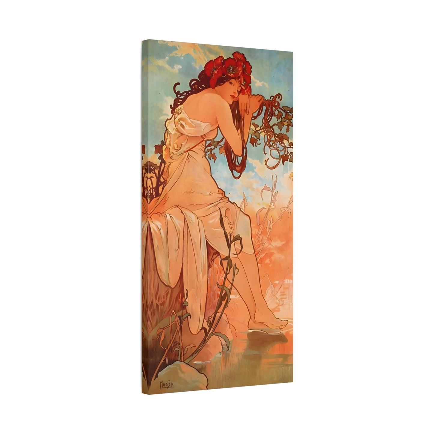 Alphonse Mucha Four Seasons Summer Canvas Classic Wall Art Print