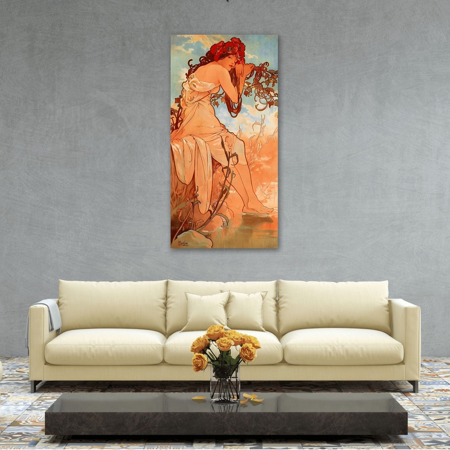 Alphonse Mucha Four Seasons Summer Canvas Print - Classic Wall Art Reproduction