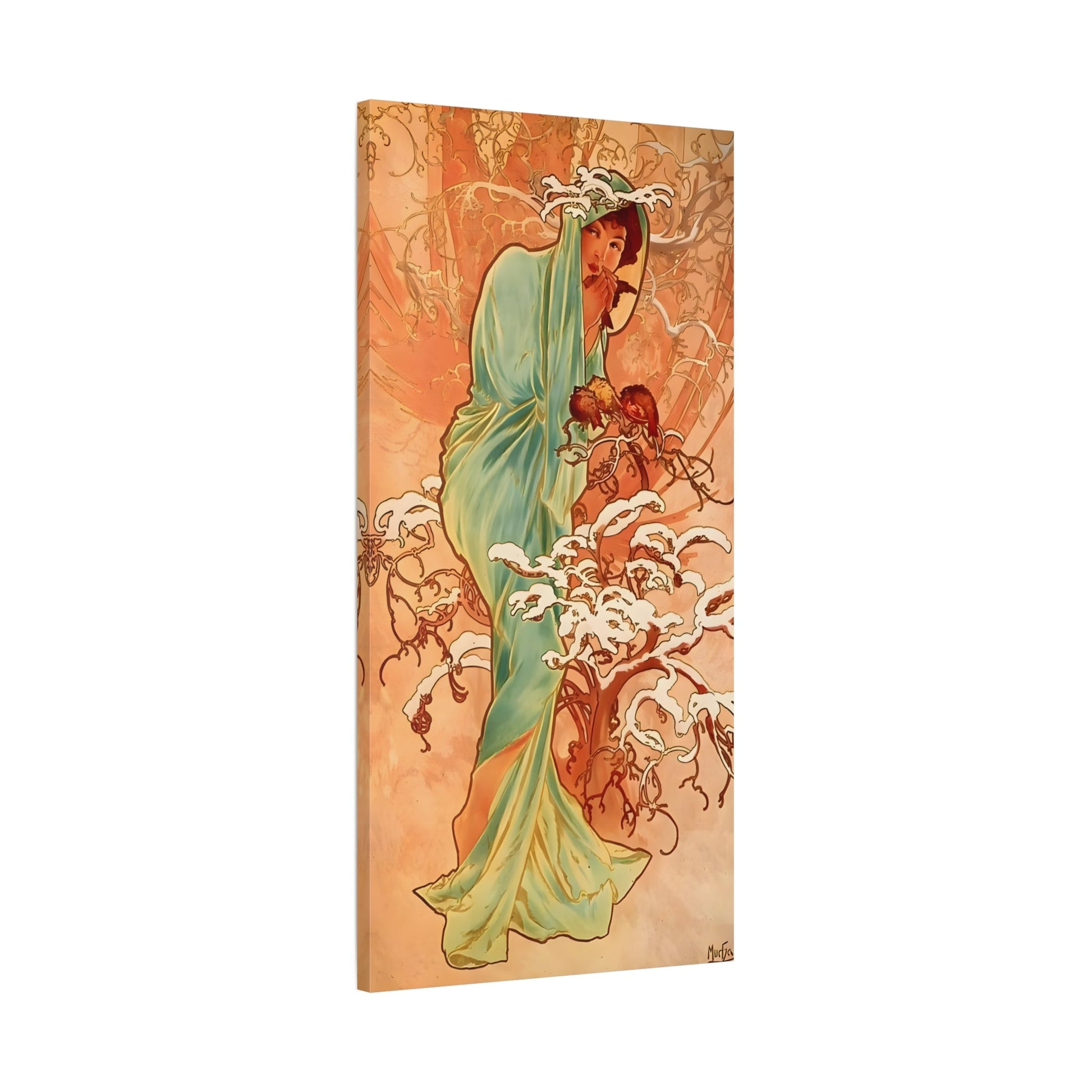 Alphonse Mucha Four Seasons Winter Canvas Wall Art Nouveau Print