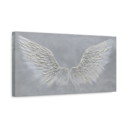 Angel Feather Wings Canvas Wall Art - Large Abstract Modern Minimalist Artwork