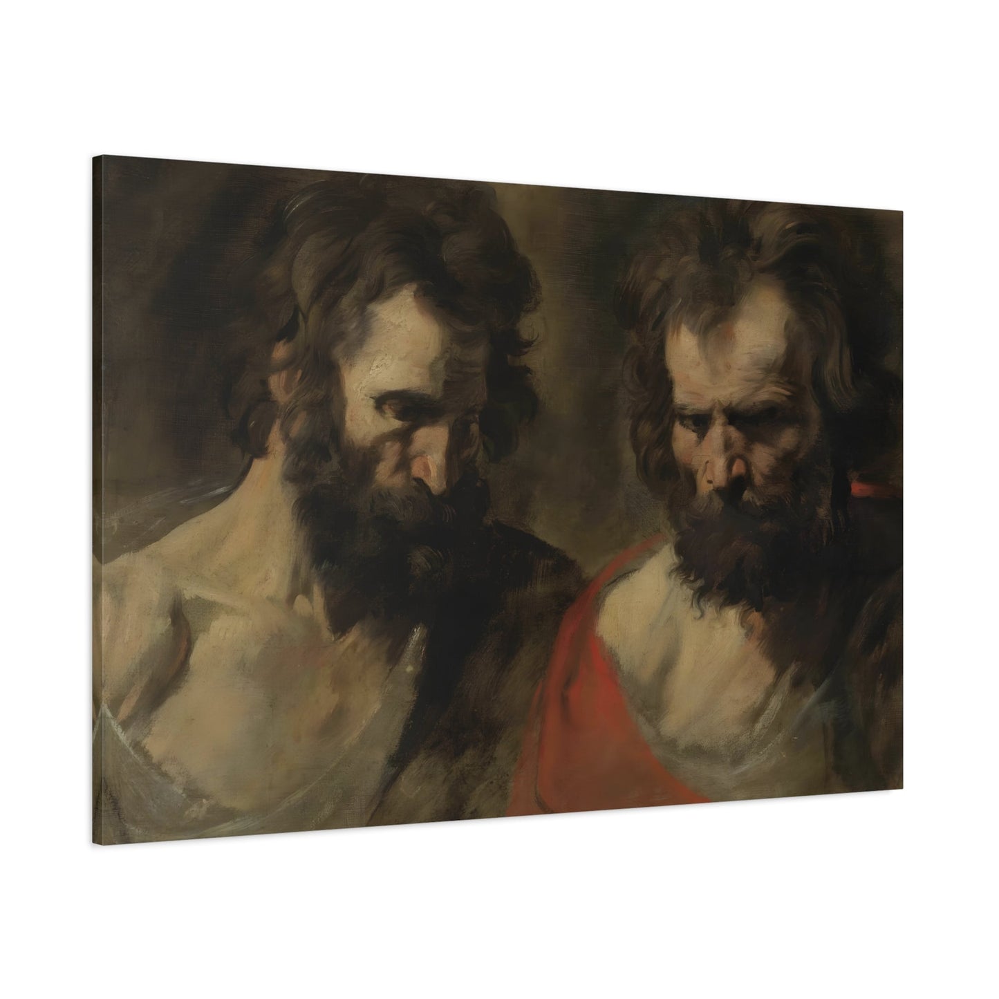 Anthony van Dyck Two Studies of a Bearded Man - Canvas Print