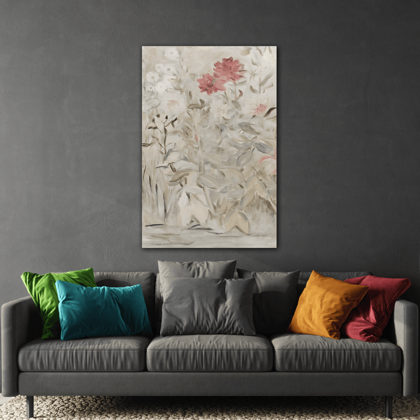 Antique Wildflowers Vintage Canvas Wall Art Floral Print