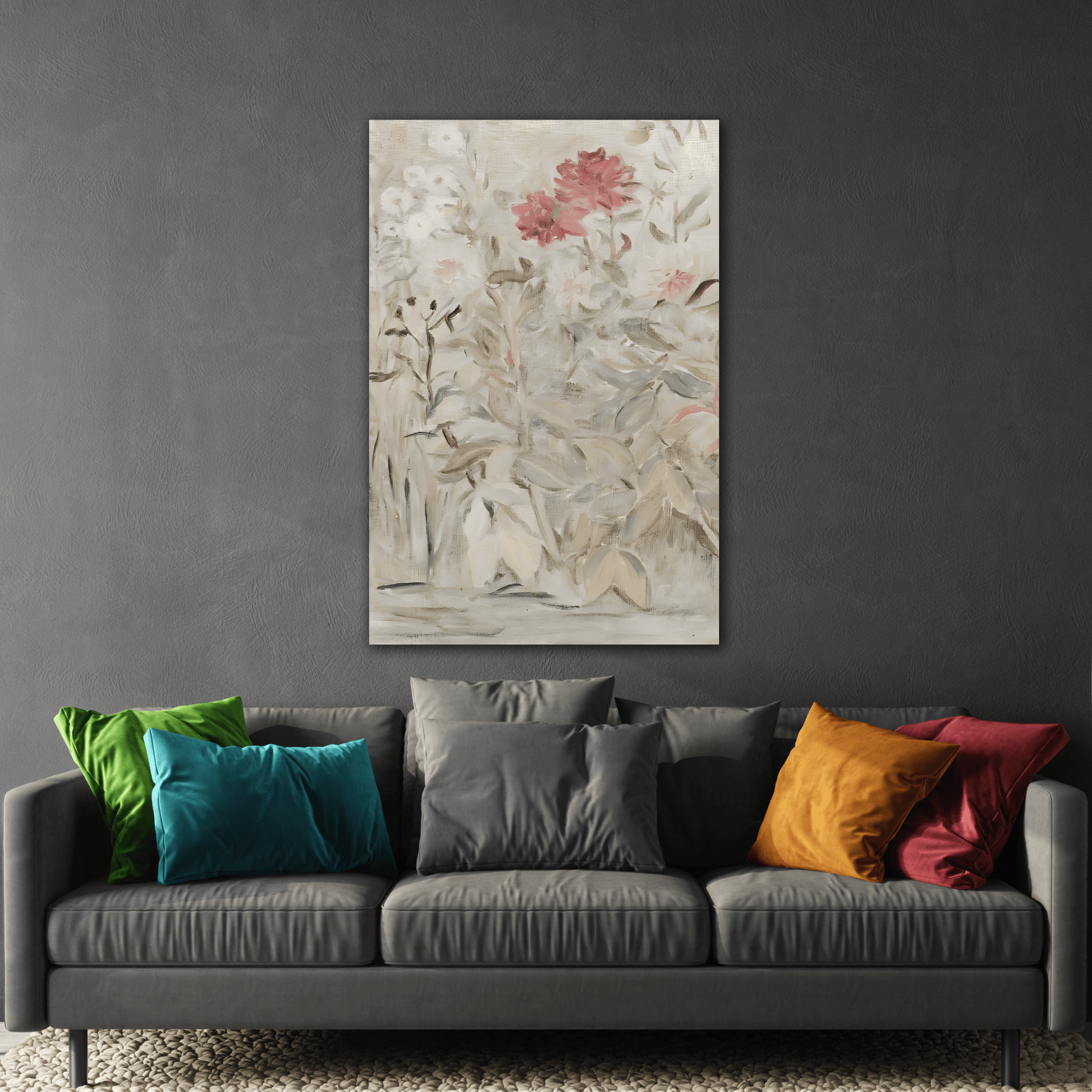 Antique Wildflowers Vintage Canvas Wall Art Floral Print