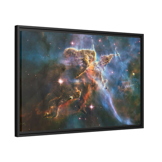 Astronomical Beauty - Framed NASA Hubble Carina Nebula Canvas Print for Living Room Decor