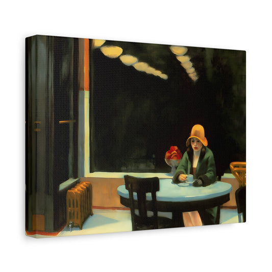Automat Hopper Canvas Wall Decor - Large Cafe Art Print