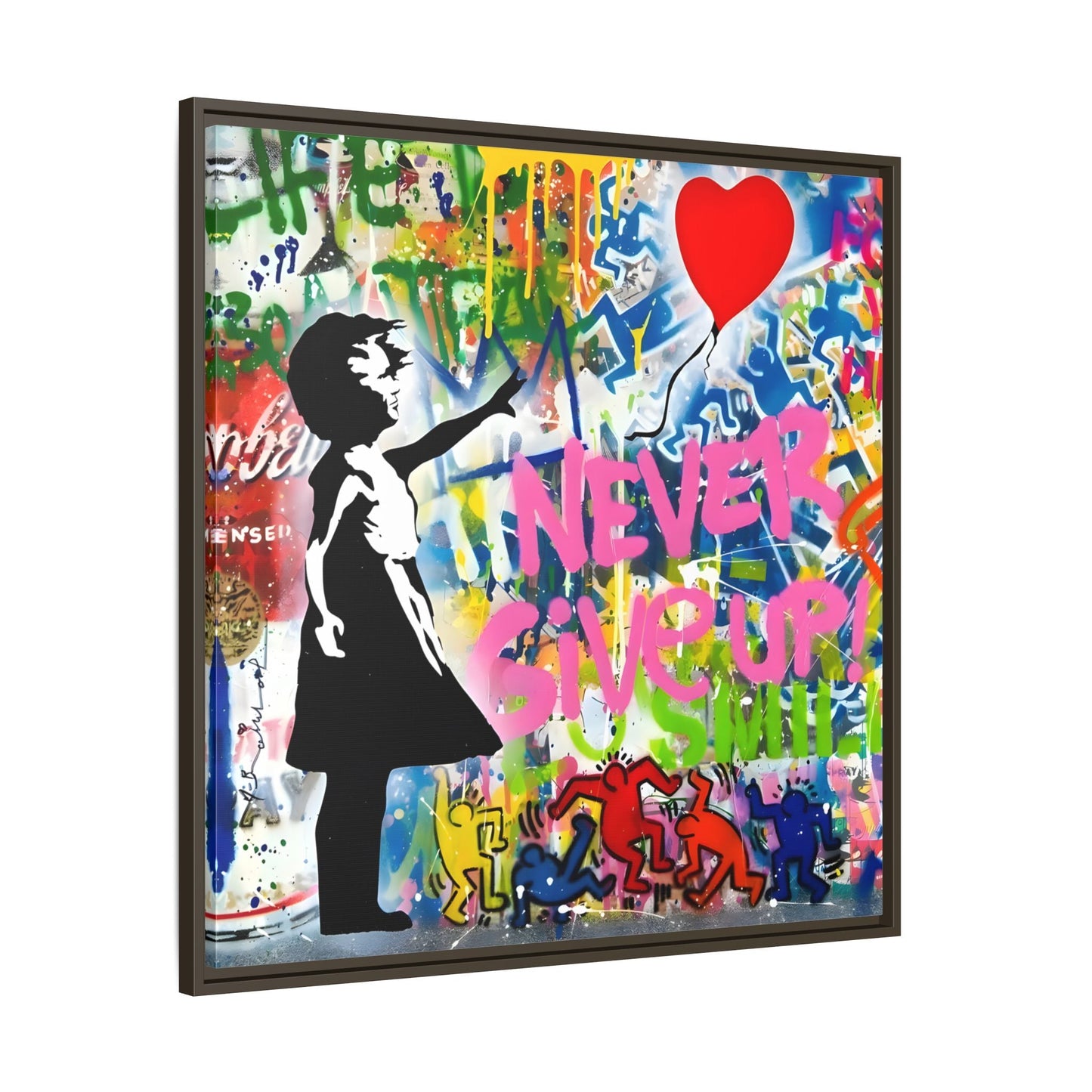 Balloon Girl Banksy Canvas Wall Art Framed Street Graffiti Print