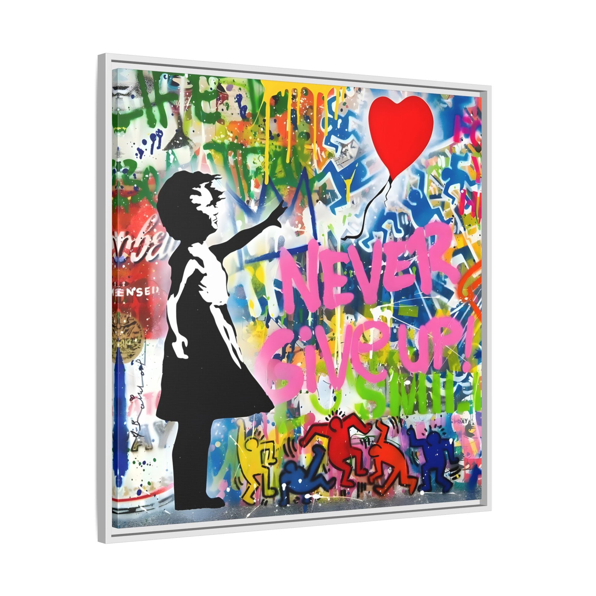 Balloon Girl Banksy Canvas Wall Art Framed Street Graffiti Print