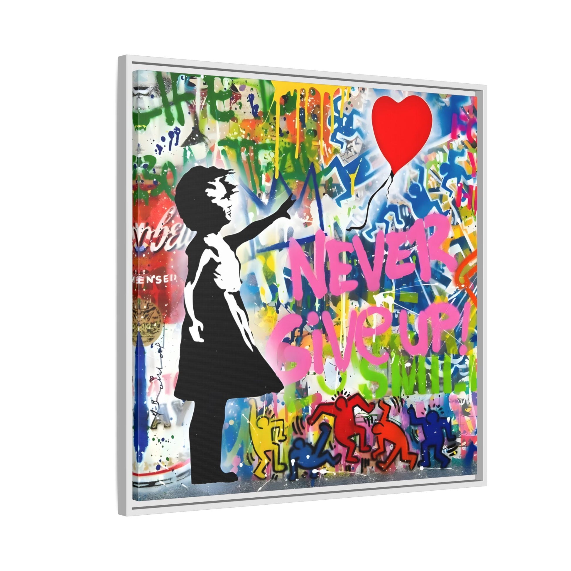Balloon Girl Banksy Canvas Wall Art Framed Street Graffiti Print