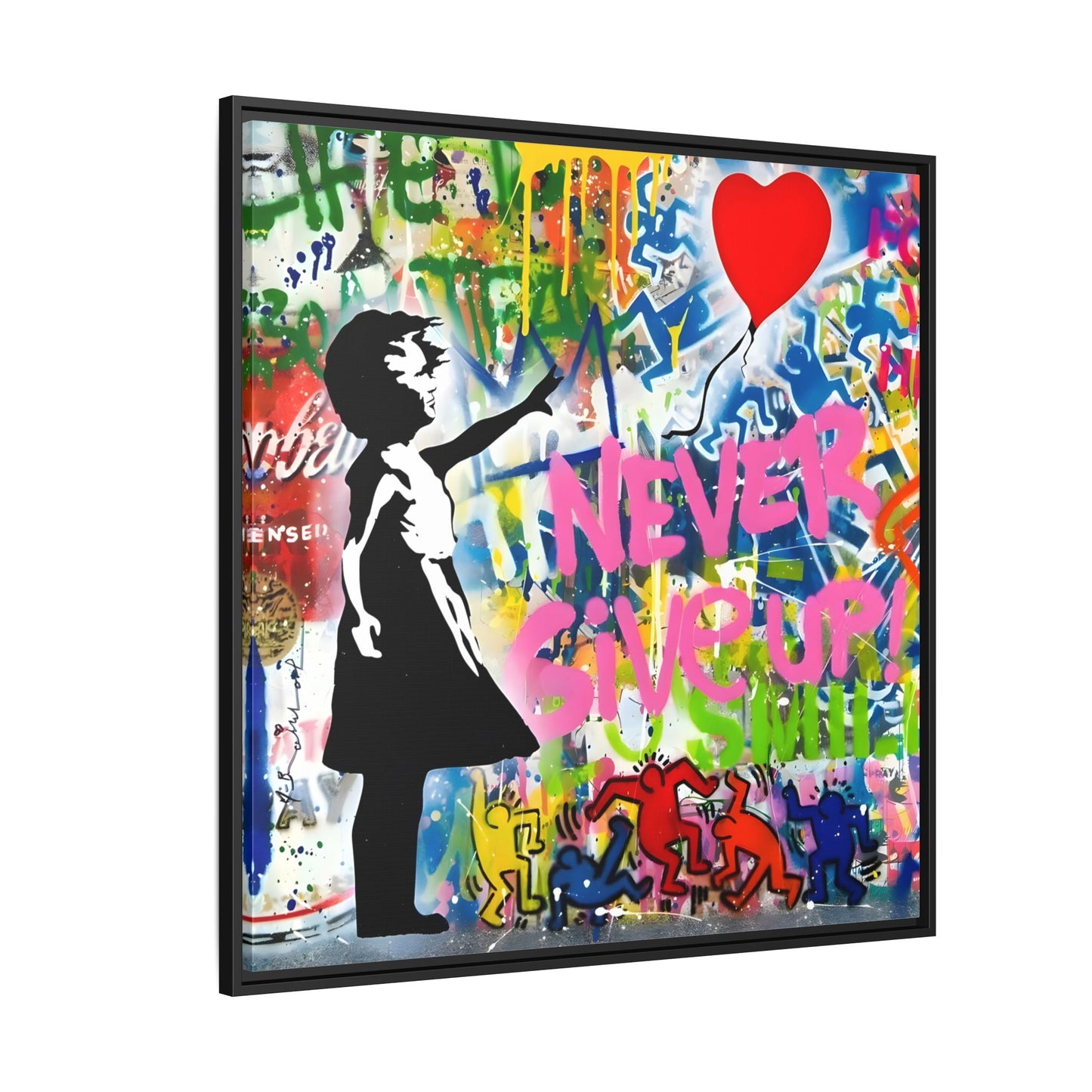 Balloon Girl Banksy Canvas Wall Art Framed Street Graffiti Print