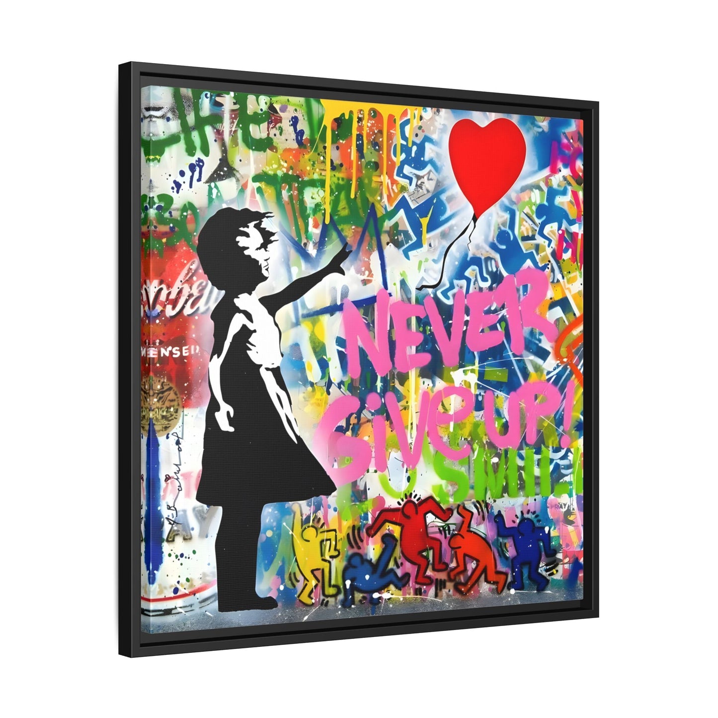 Balloon Girl Banksy Canvas Wall Art Framed Street Graffiti Print