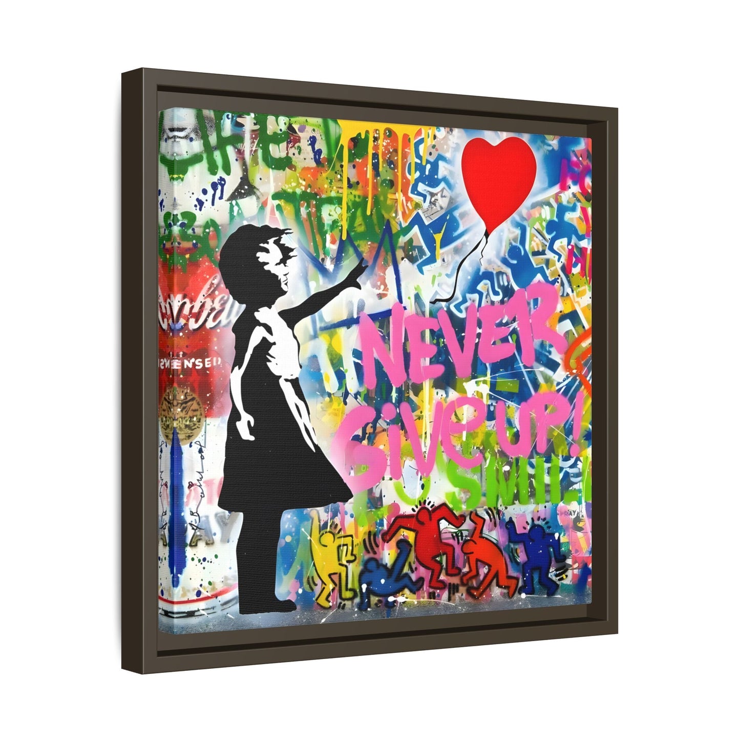 Balloon Girl Banksy Canvas Wall Art Framed Street Graffiti Print