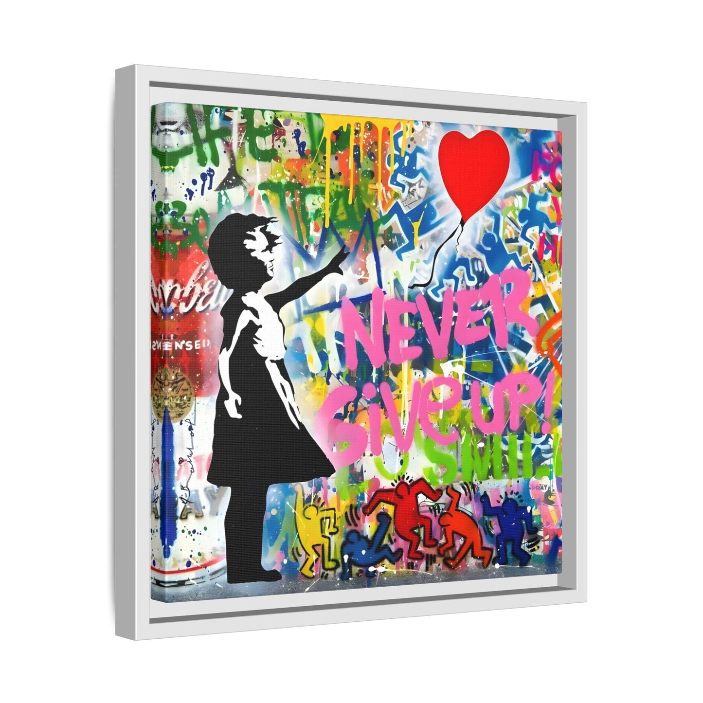 Balloon Girl Banksy Canvas Wall Art Framed Street Graffiti Print