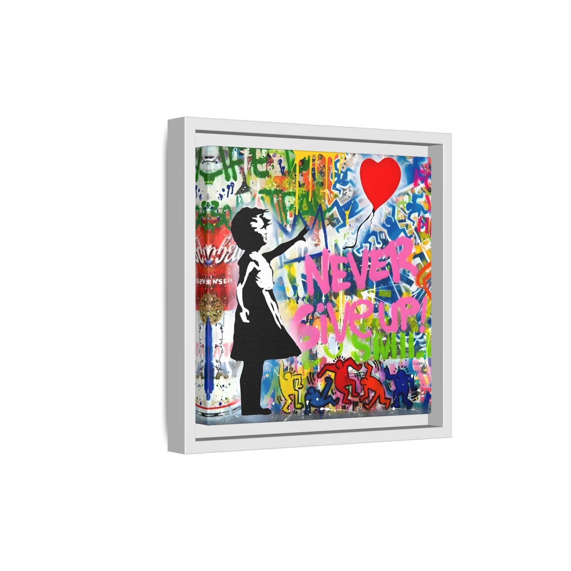 Balloon Girl Banksy Canvas Wall Art Framed Street Graffiti Print