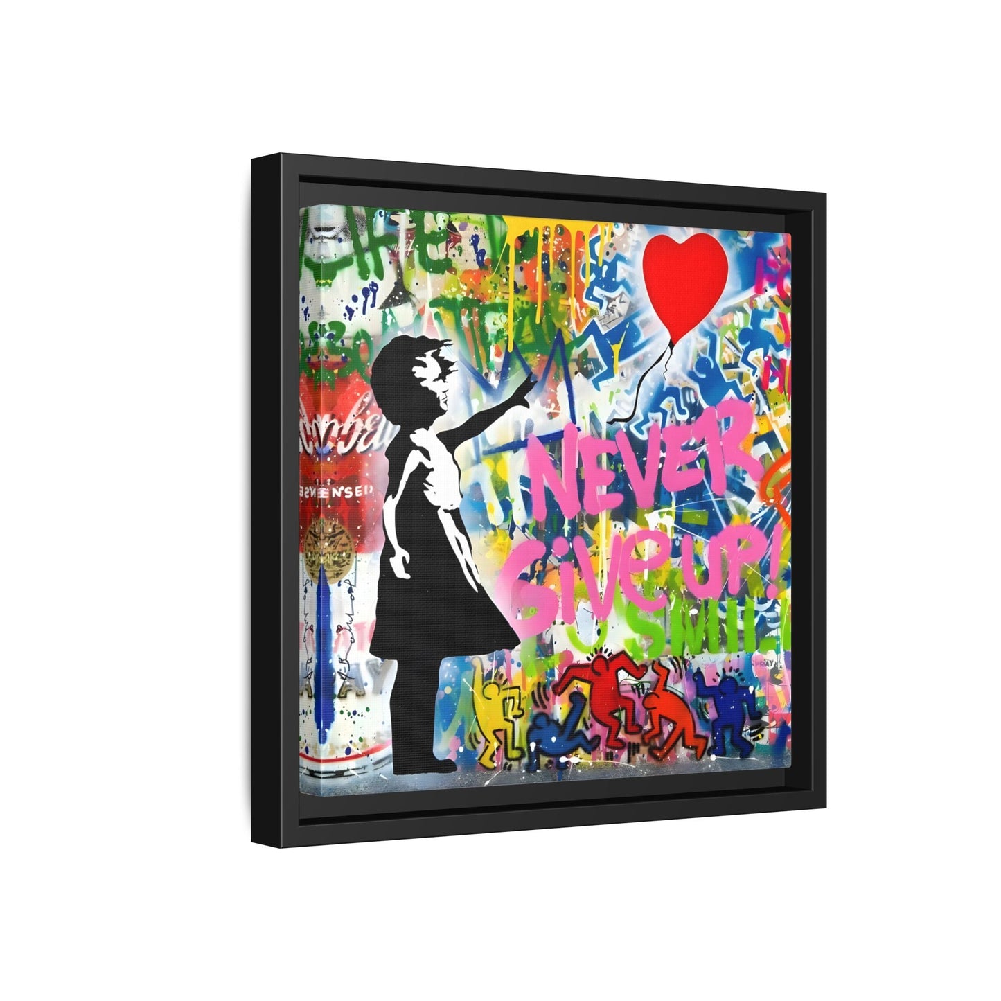 Balloon Girl Banksy Canvas Wall Art Framed Street Graffiti Print