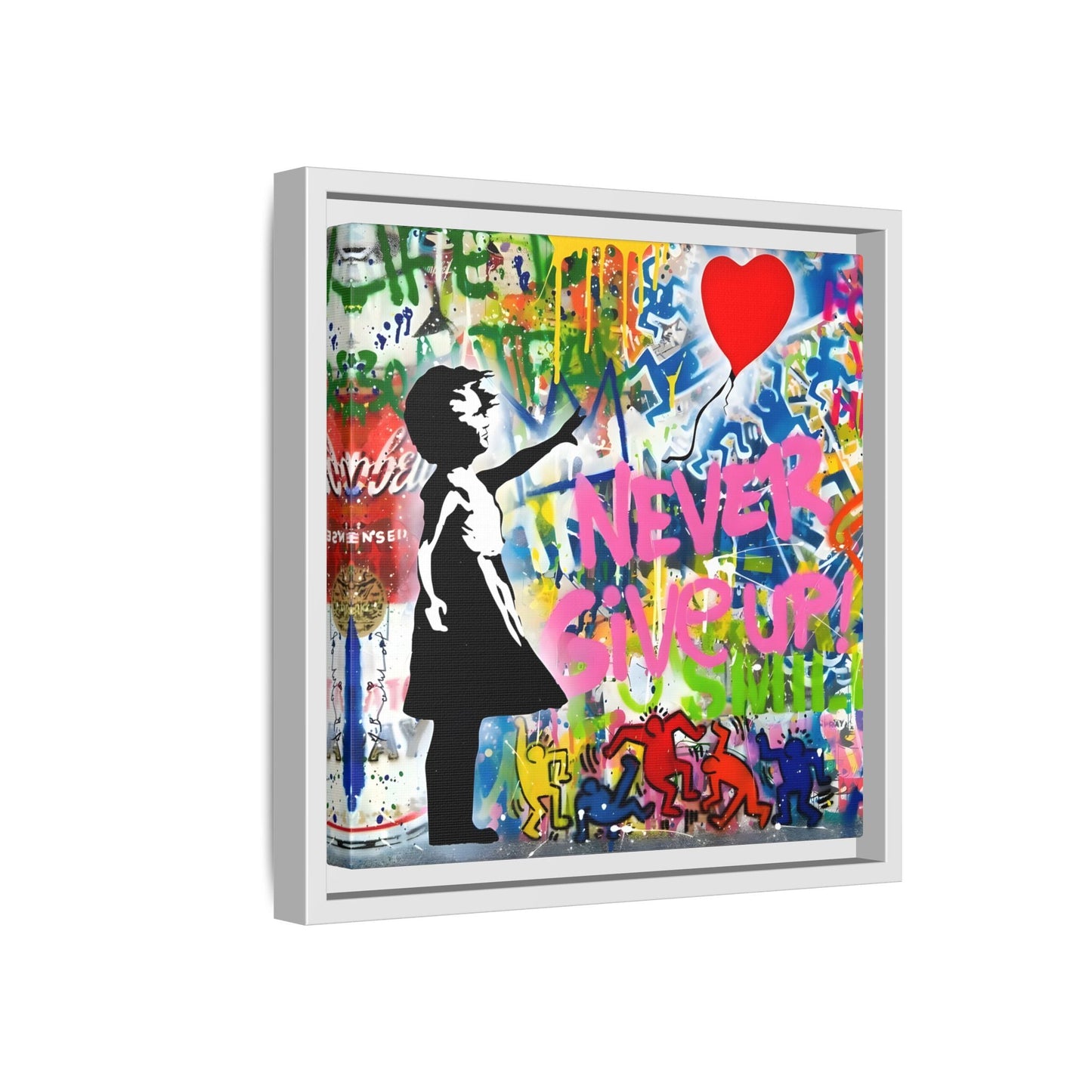 Balloon Girl Banksy Canvas Wall Art Framed Street Graffiti Print
