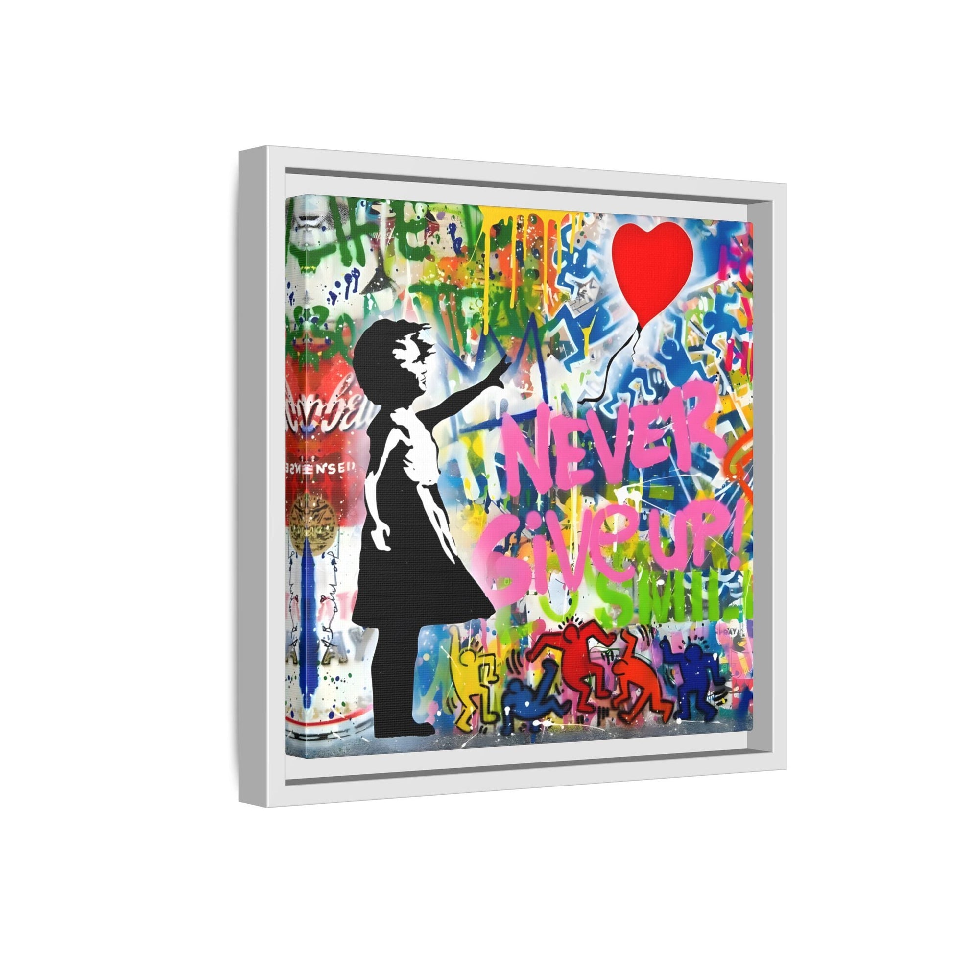 Balloon Girl Banksy Canvas Wall Art Framed Street Graffiti Print