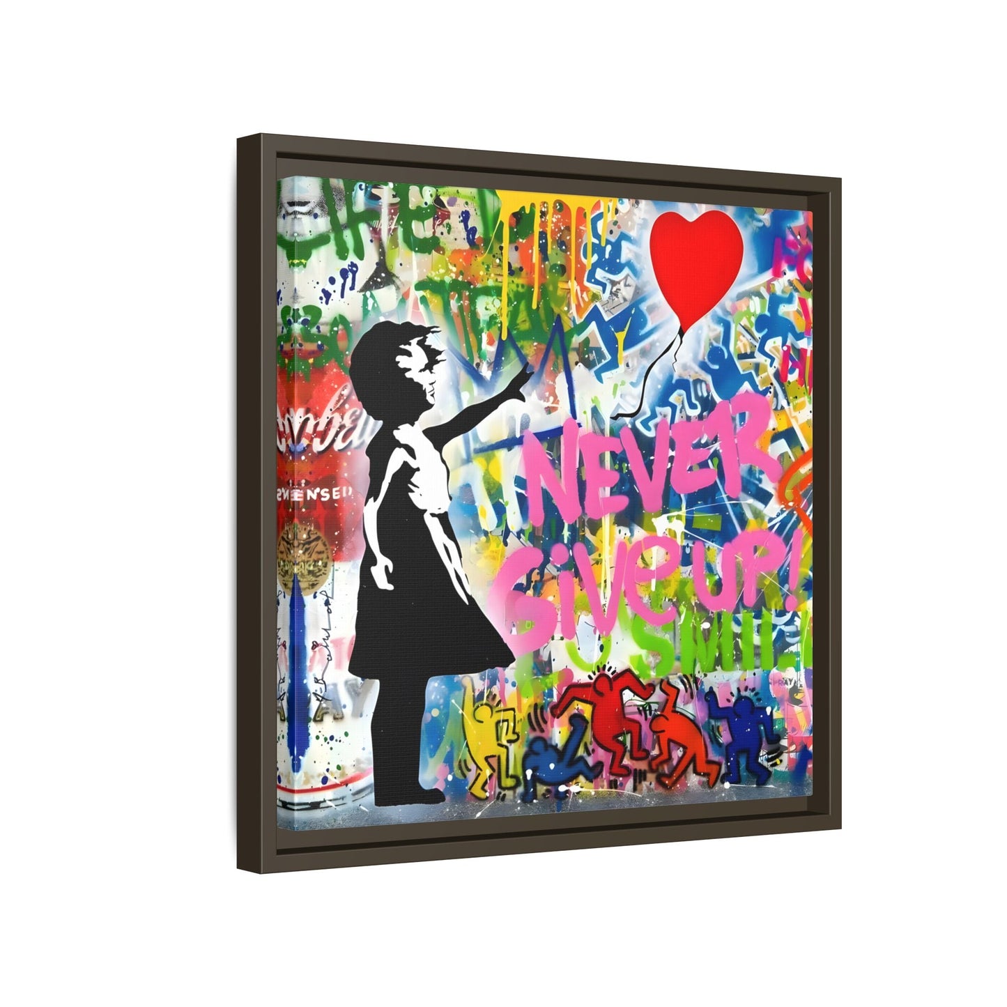 Balloon Girl Banksy Canvas Wall Art Framed Street Graffiti Print