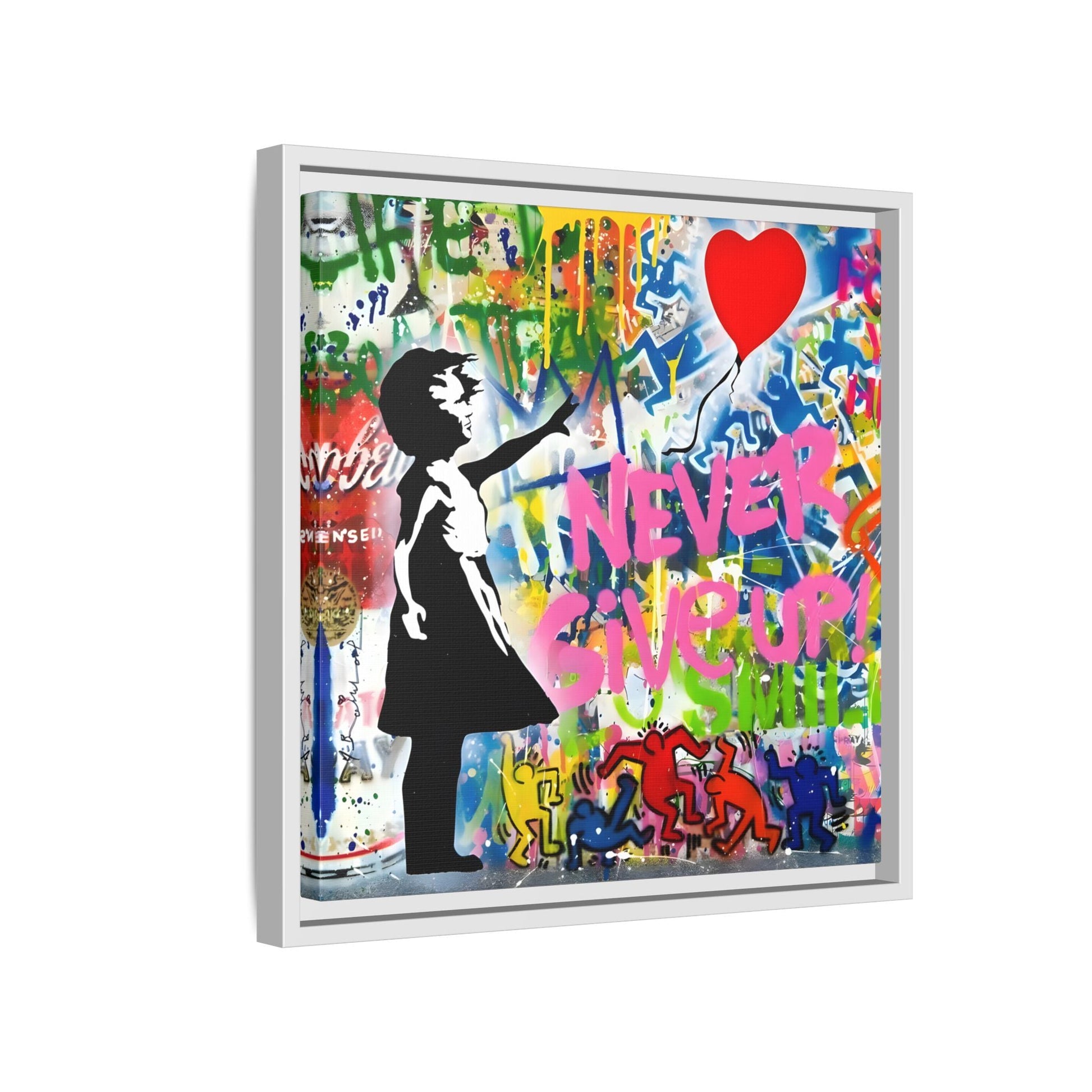 Balloon Girl Banksy Canvas Wall Art Framed Street Graffiti Print