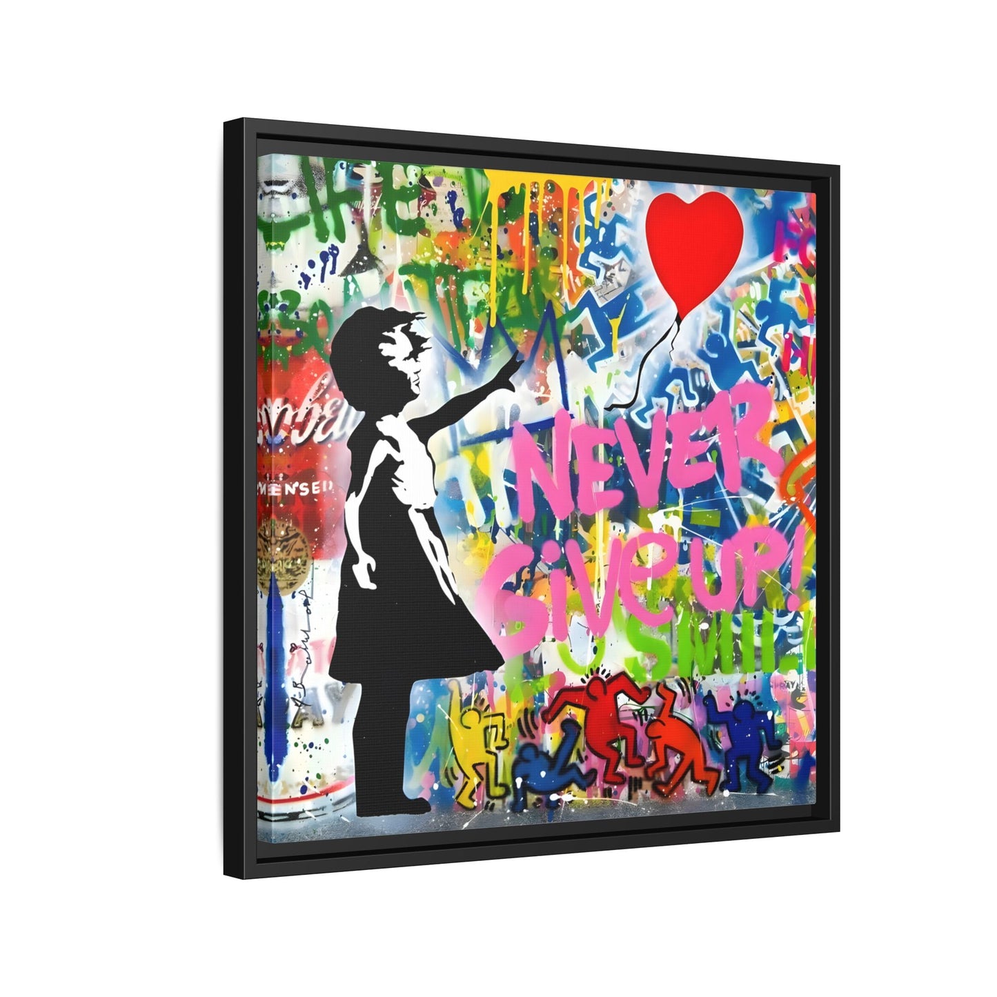 Balloon Girl Banksy Canvas Wall Art Framed Street Graffiti Print