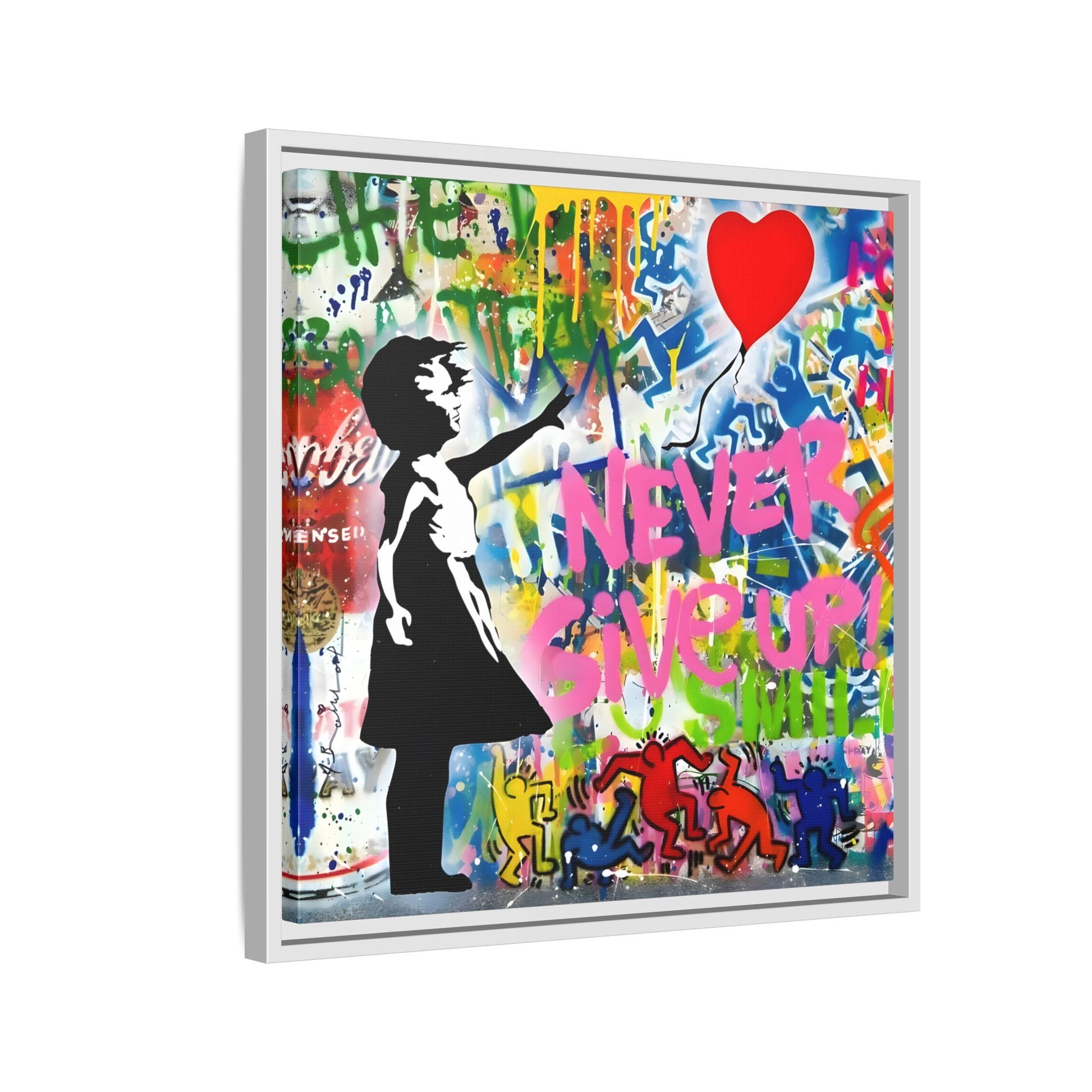 Balloon Girl Banksy Canvas Wall Art Framed Street Graffiti Print