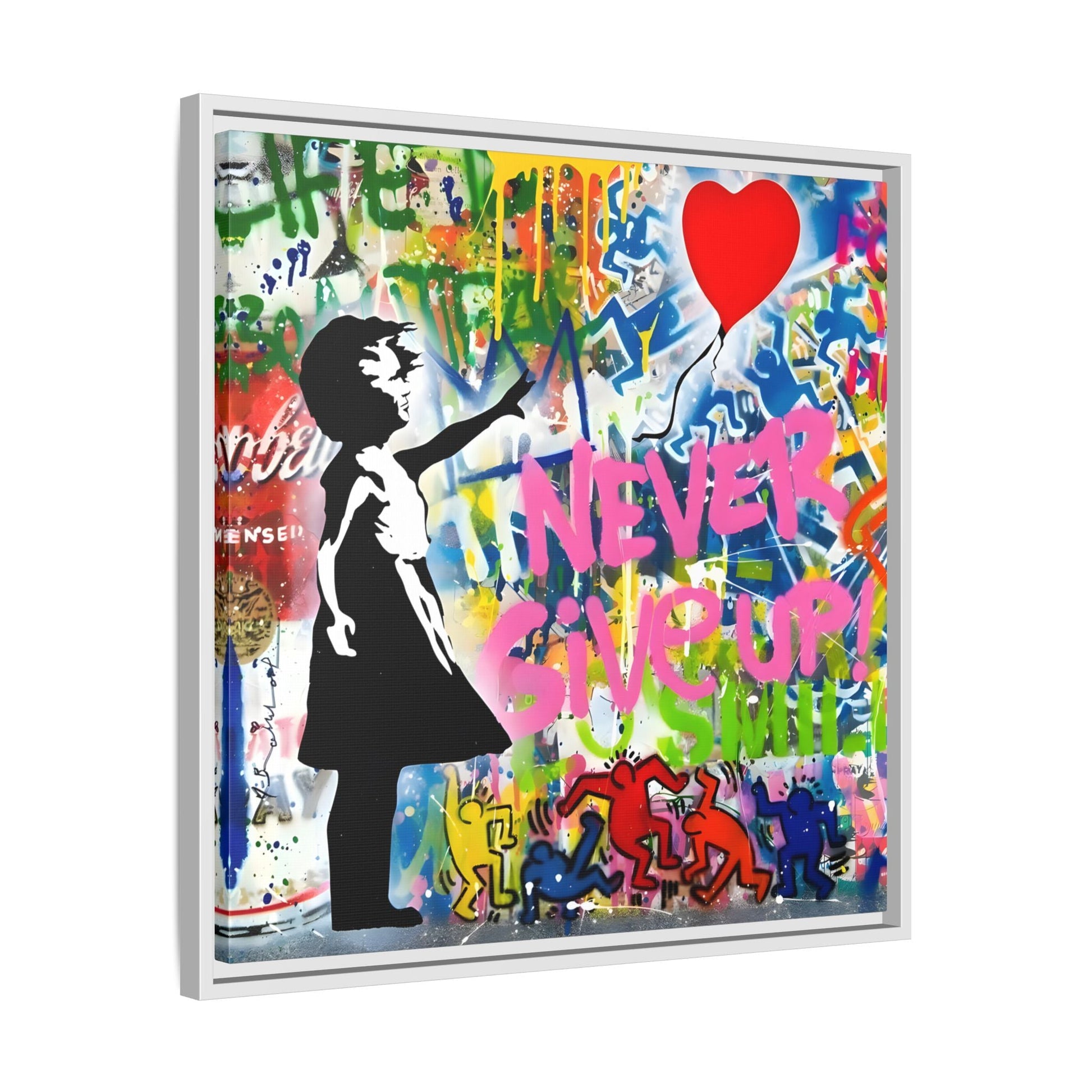Balloon Girl Banksy Canvas Wall Art Framed Street Graffiti Print
